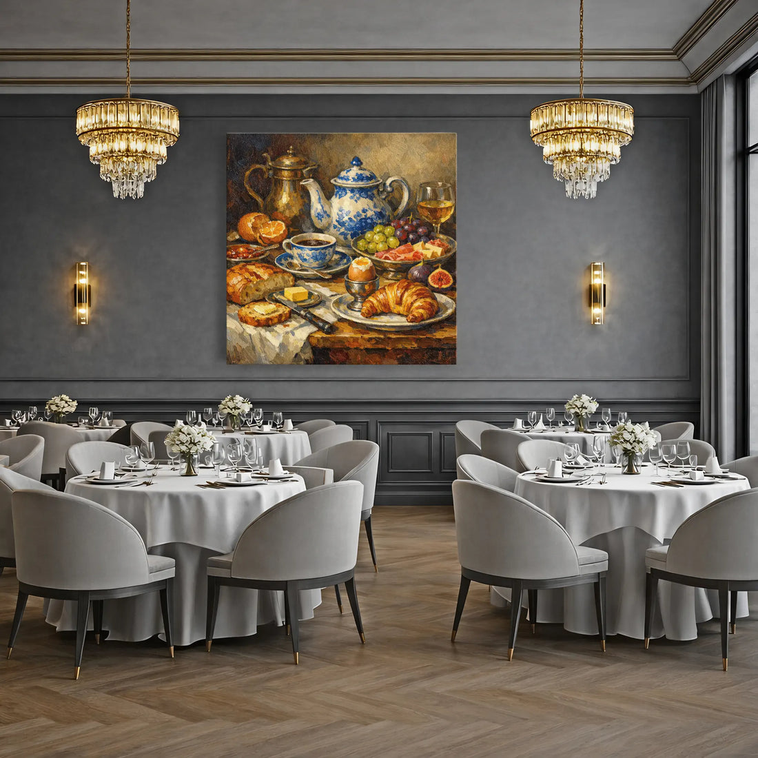 Blue and White Tea Service Still Life Giclée Print 111001 Visual Wall Art AR1:1S Giclée Print