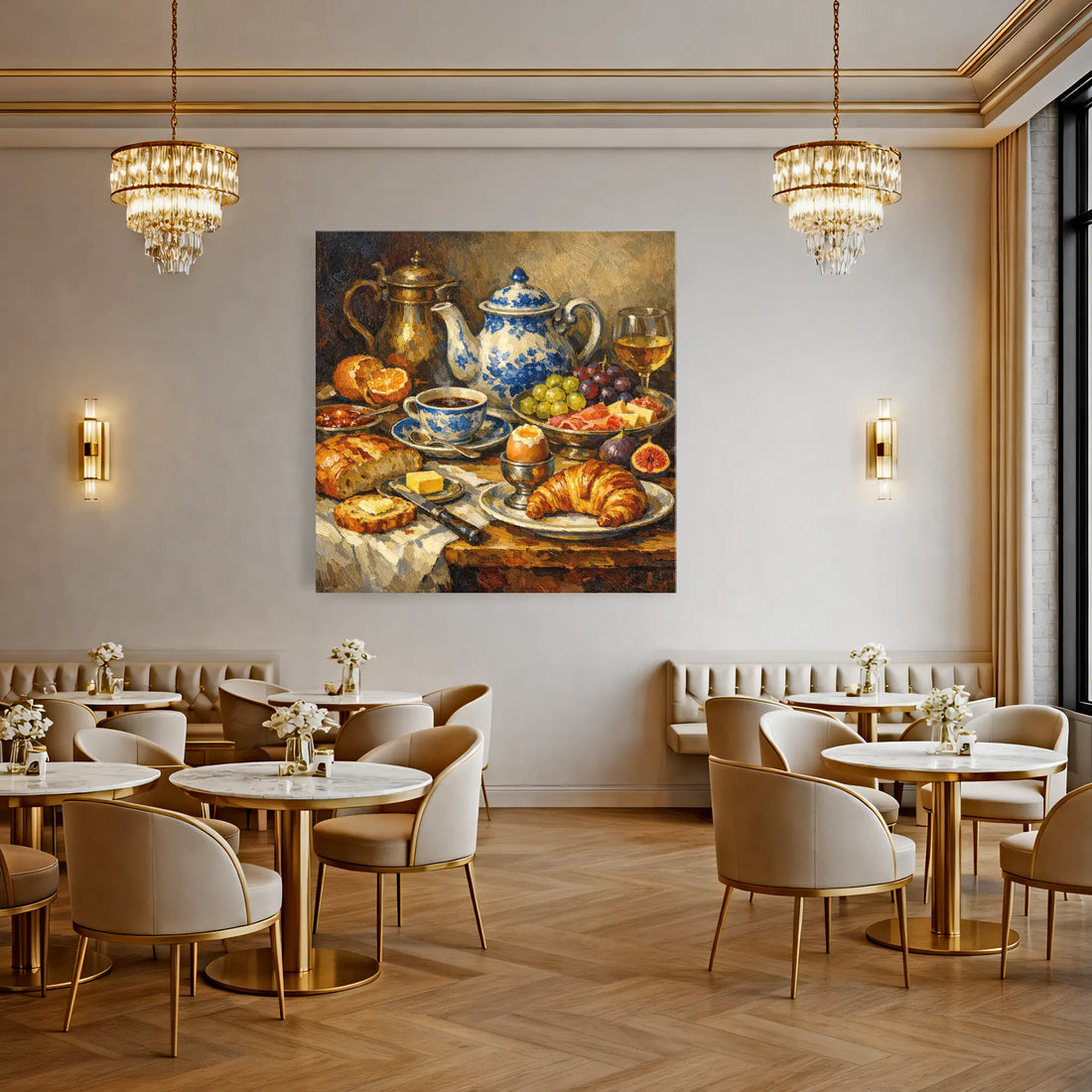 Blue and White Tea Service Still Life Giclée Print 111001 Visual Wall Art AR1:1S Giclée Print