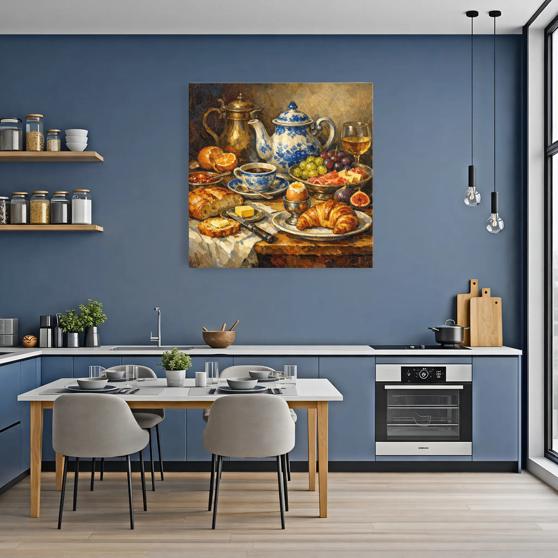 Blue and White Tea Service Still Life Giclée Print 111001 Visual Wall Art AR1:1S Giclée Print