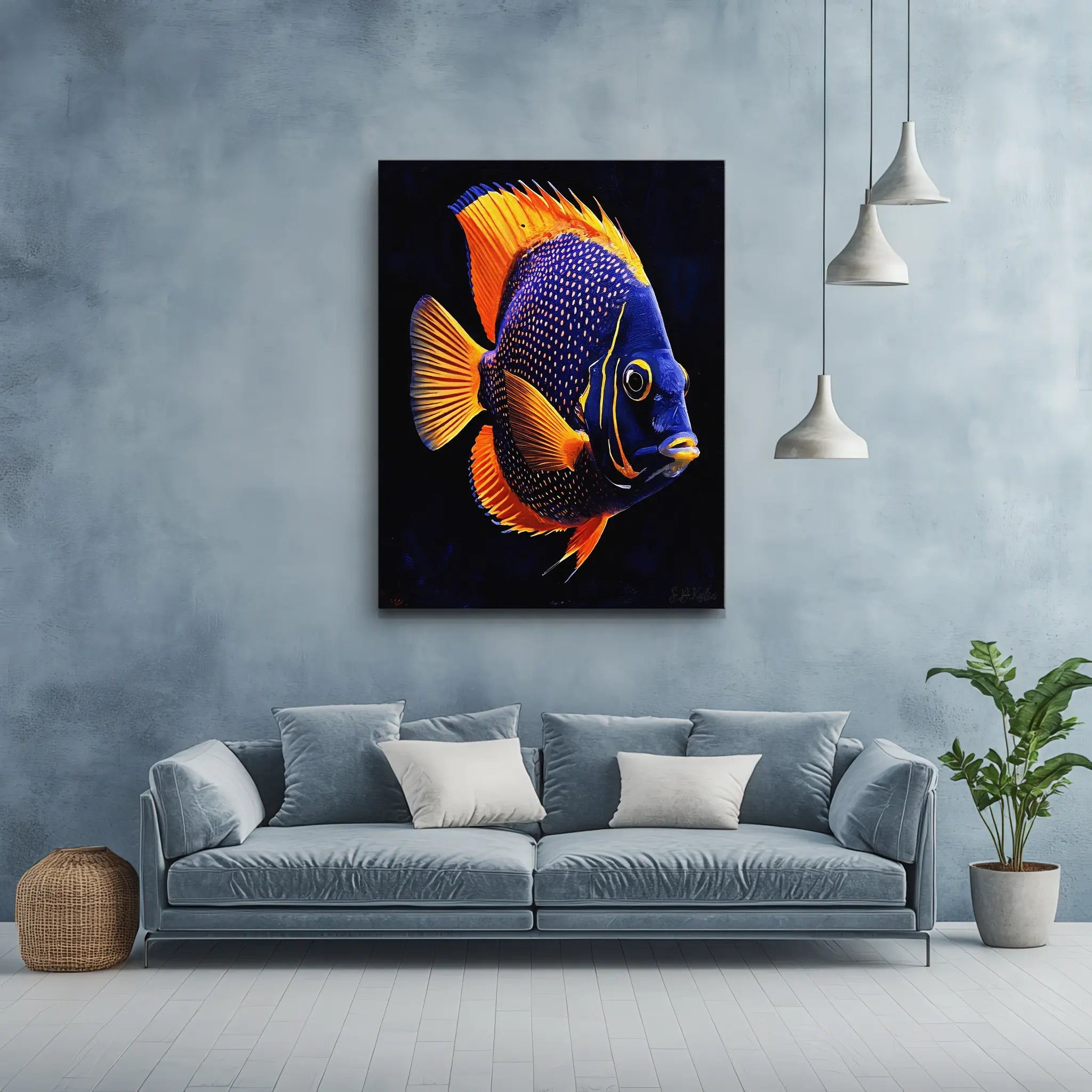 Blueface Angelfish Giclée Print 451006 Visual Wall Art AR3:4V-AR4:5V Giclée Print