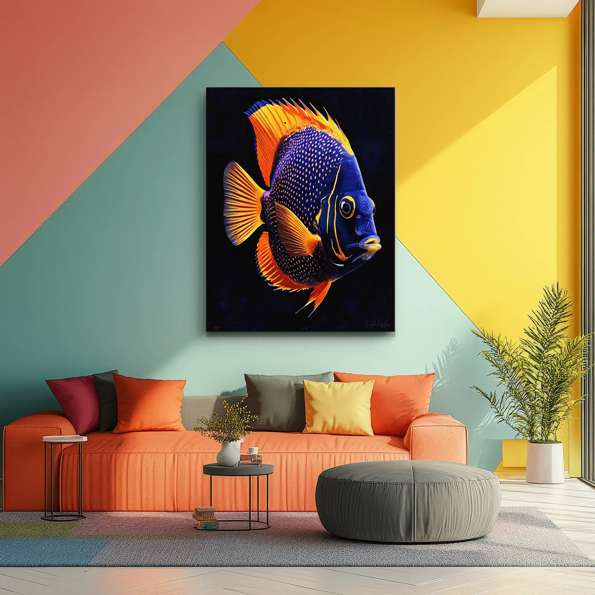 Blueface Angelfish Giclée Print 451006 Visual Wall Art AR3:4V-AR4:5V Giclée Print
