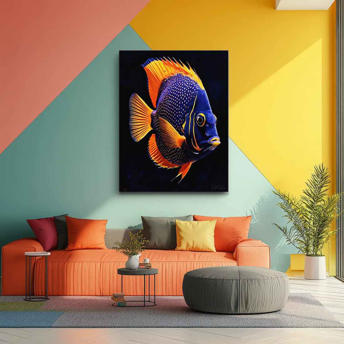 Blueface Angelfish Giclée Print 451006 Visual Wall Art AR3:4V-AR4:5V Giclée Print