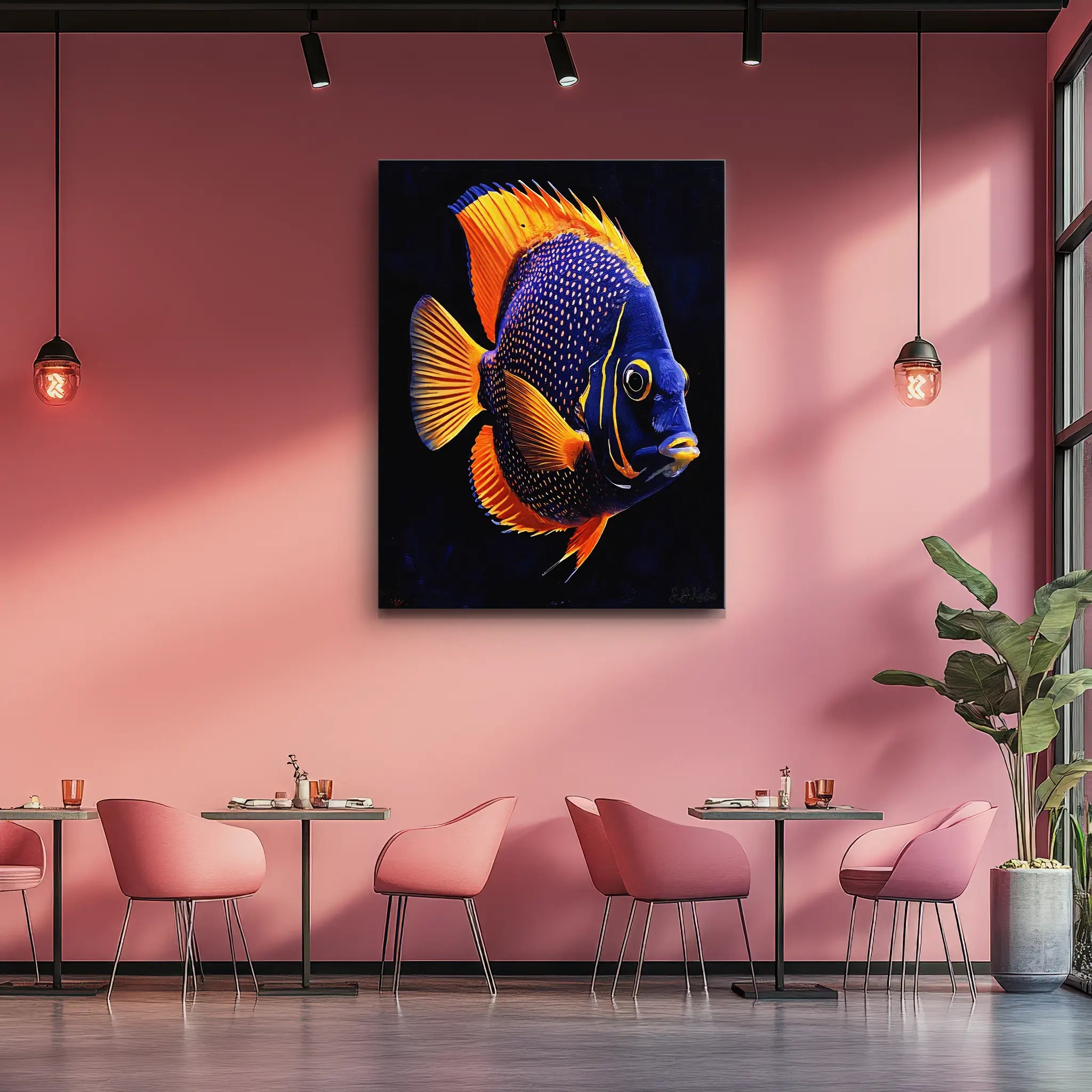 Blueface Angelfish Giclée Print 451006 Visual Wall Art AR3:4V-AR4:5V Giclée Print