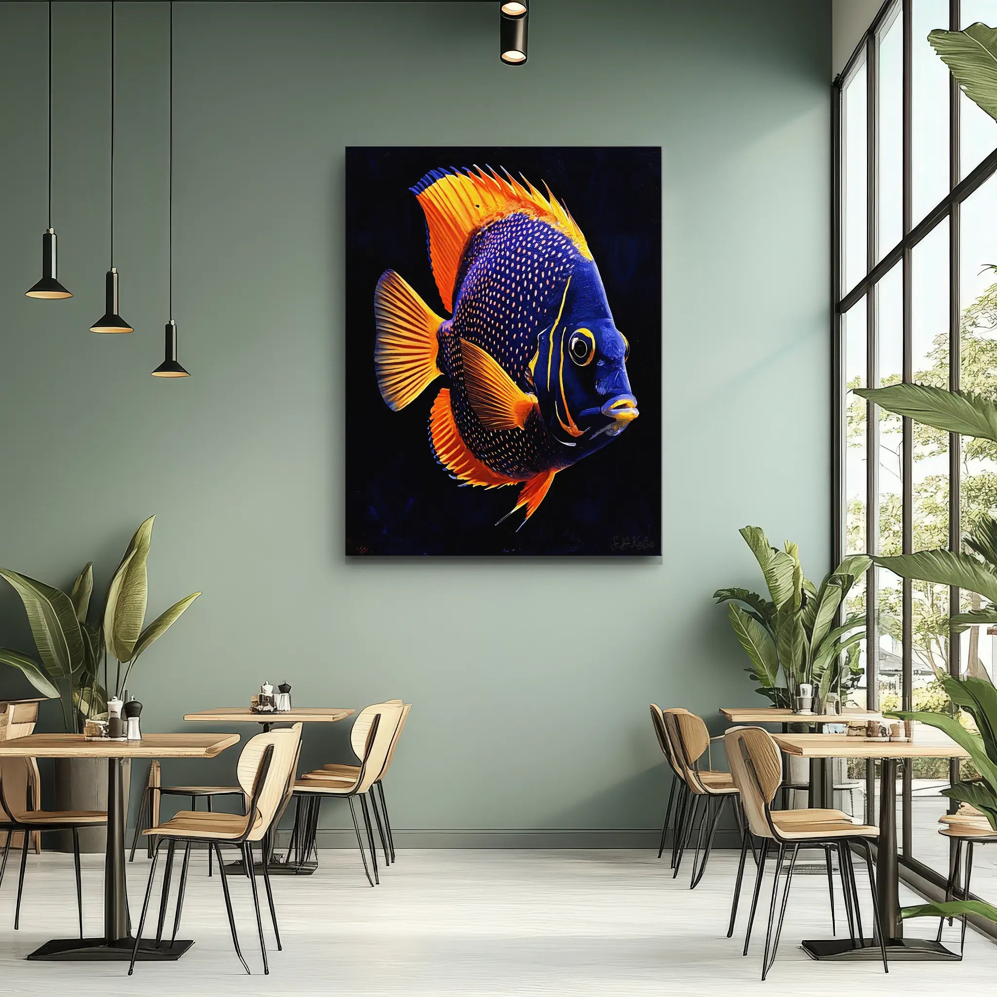 Blueface Angelfish Giclée Print 451006 Visual Wall Art AR3:4V-AR4:5V Giclée Print