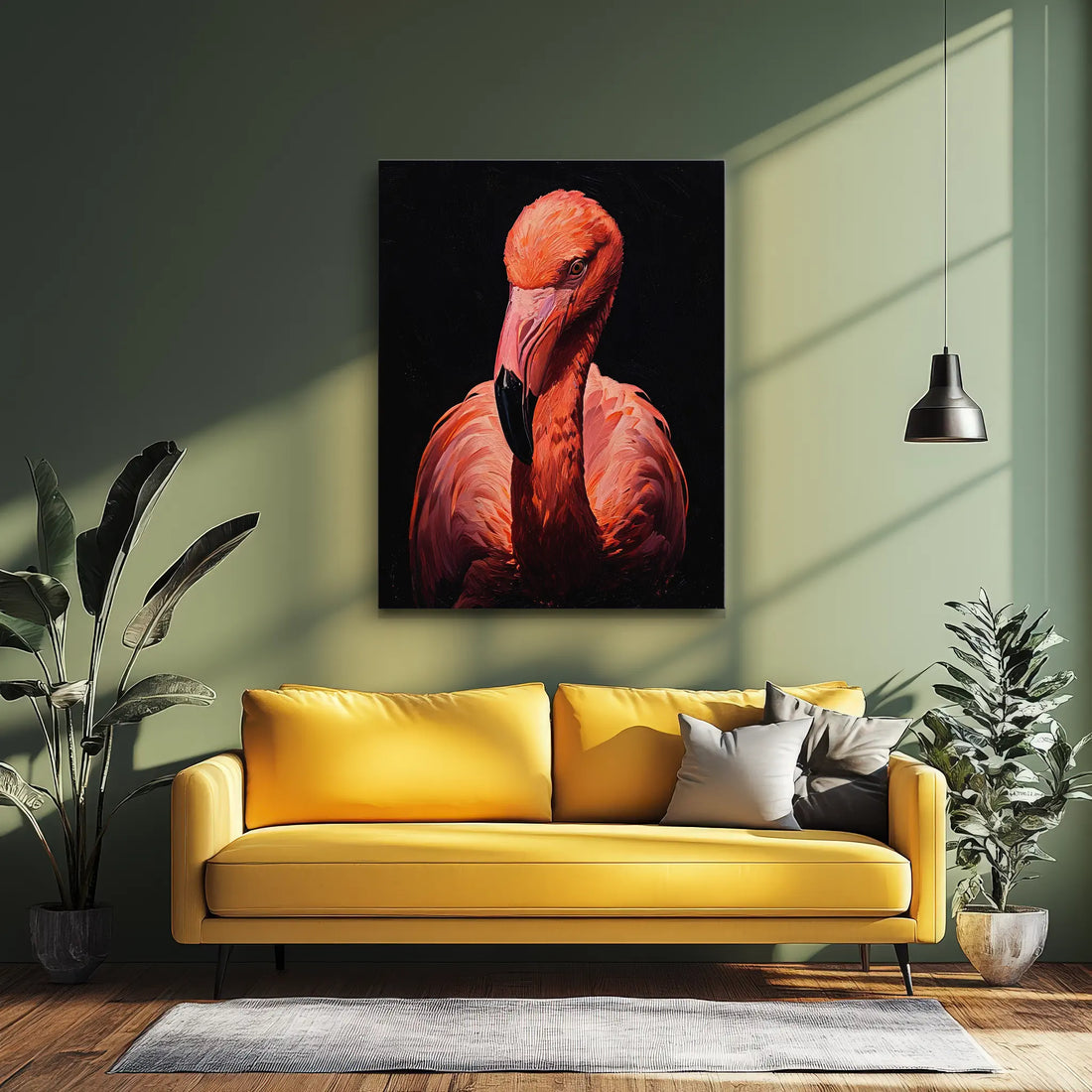 Blush Feather Charm Flamingo Giclée Print 454607 Visual Wall Art AR3:4V-AR4:5V Giclée Print