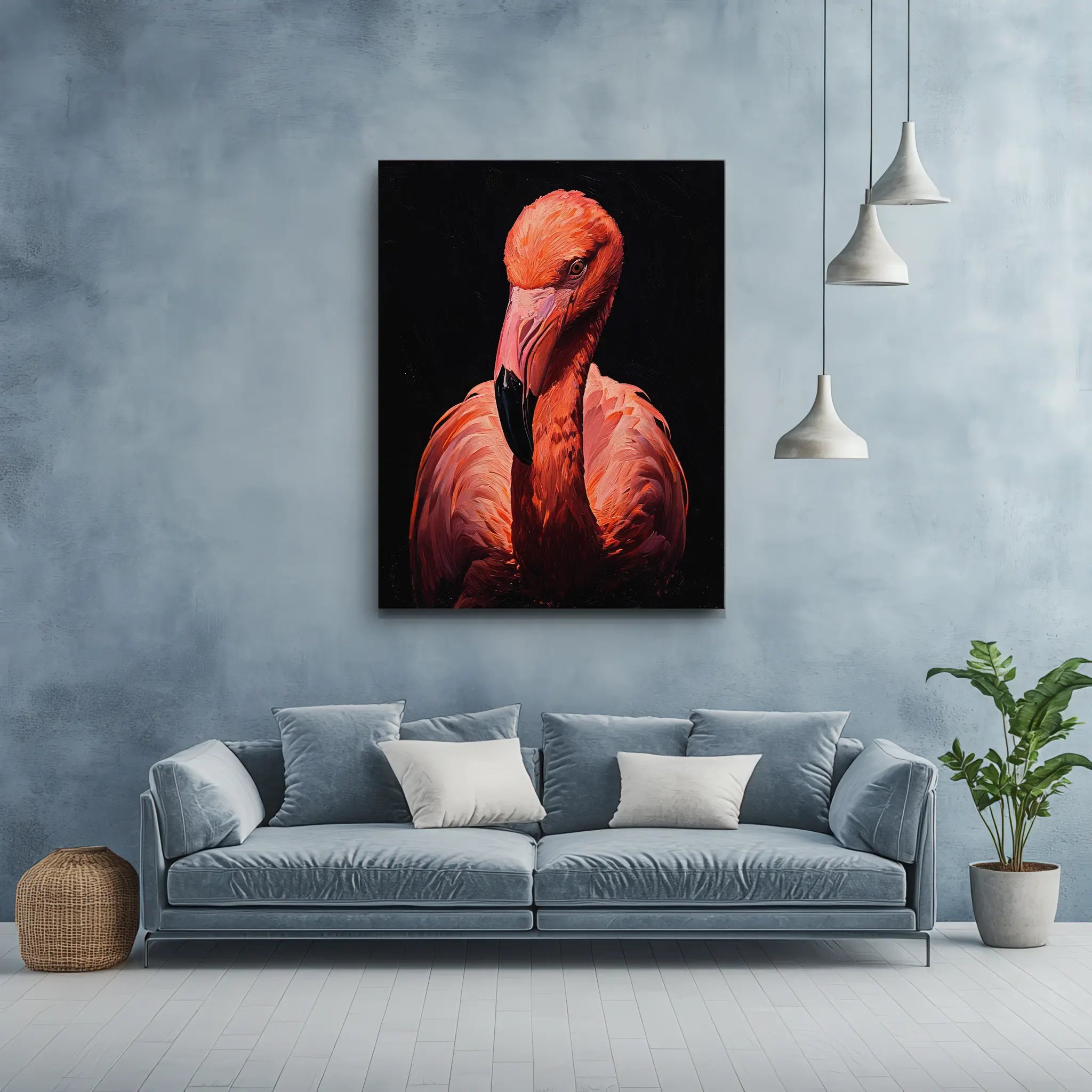 Blush Feather Charm Flamingo Giclée Print 454607 Visual Wall Art AR3:4V-AR4:5V Giclée Print