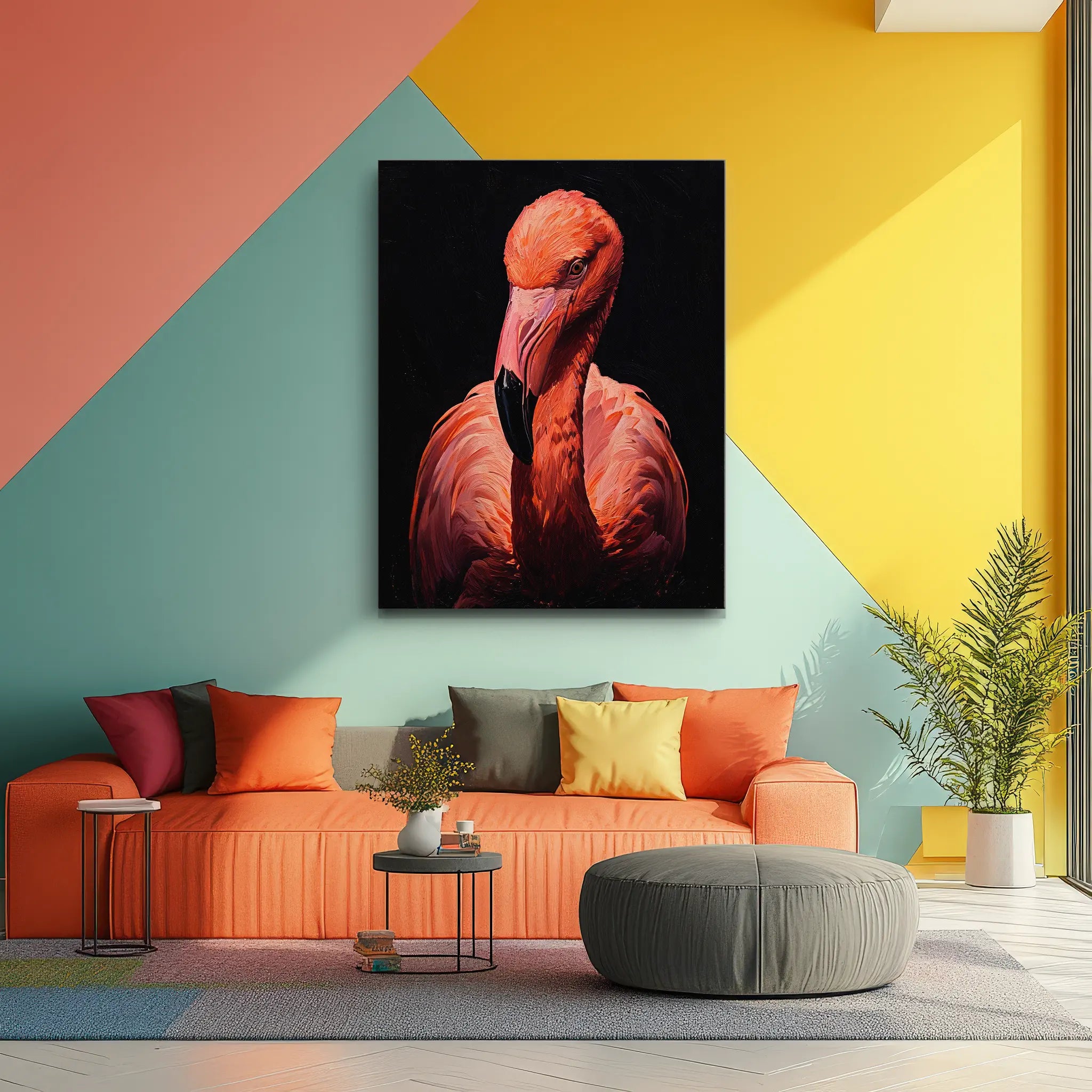 Blush Feather Charm Flamingo Giclée Print 454607 Visual Wall Art AR3:4V-AR4:5V Giclée Print