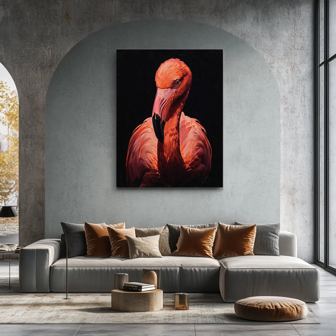 Blush Feather Charm Flamingo Giclée Print 454607 Visual Wall Art AR3:4V-AR4:5V Giclée Print