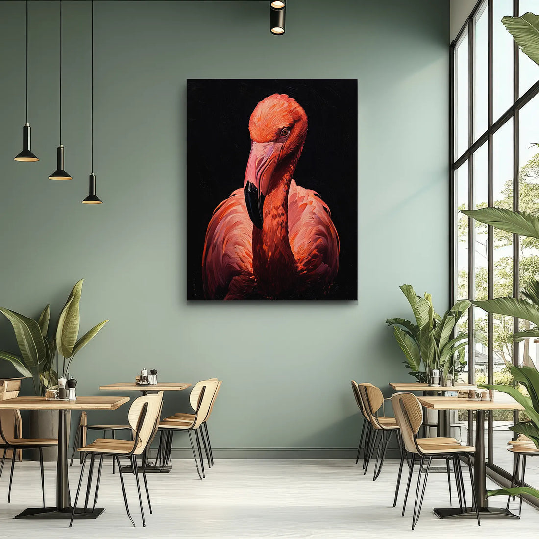 Blush Feather Charm Flamingo Giclée Print 454607 Visual Wall Art AR3:4V-AR4:5V Giclée Print