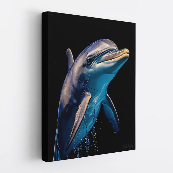 Bottlenose Dolphin Splashing Ocean Giclée Print 451007 Visual Wall Art AR3:4V-AR4:5V Giclée Print