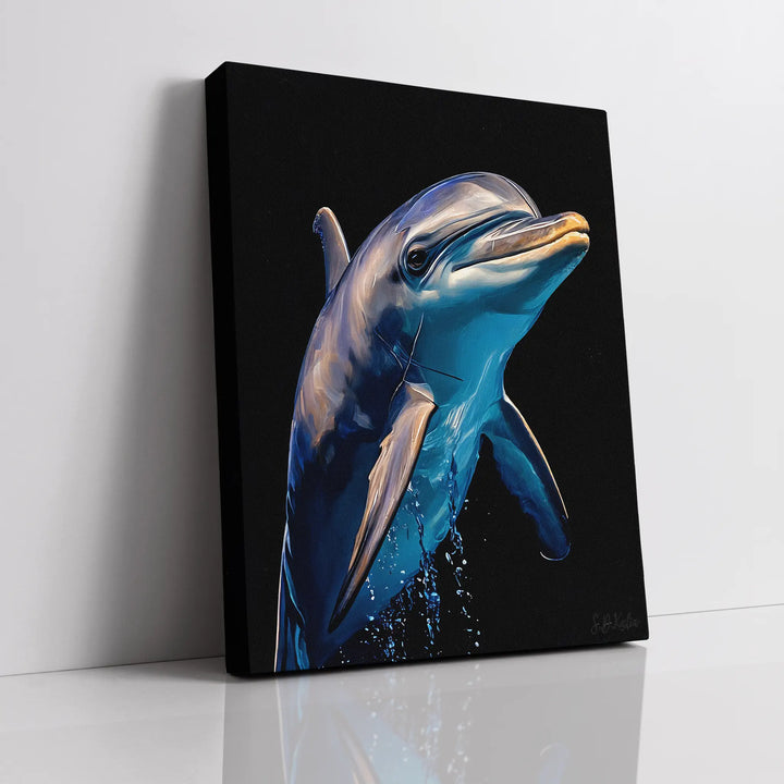Bottlenose Dolphin Splashing Ocean Giclée Print 451007 Visual Wall Art AR3:4V-AR4:5V Giclée Print