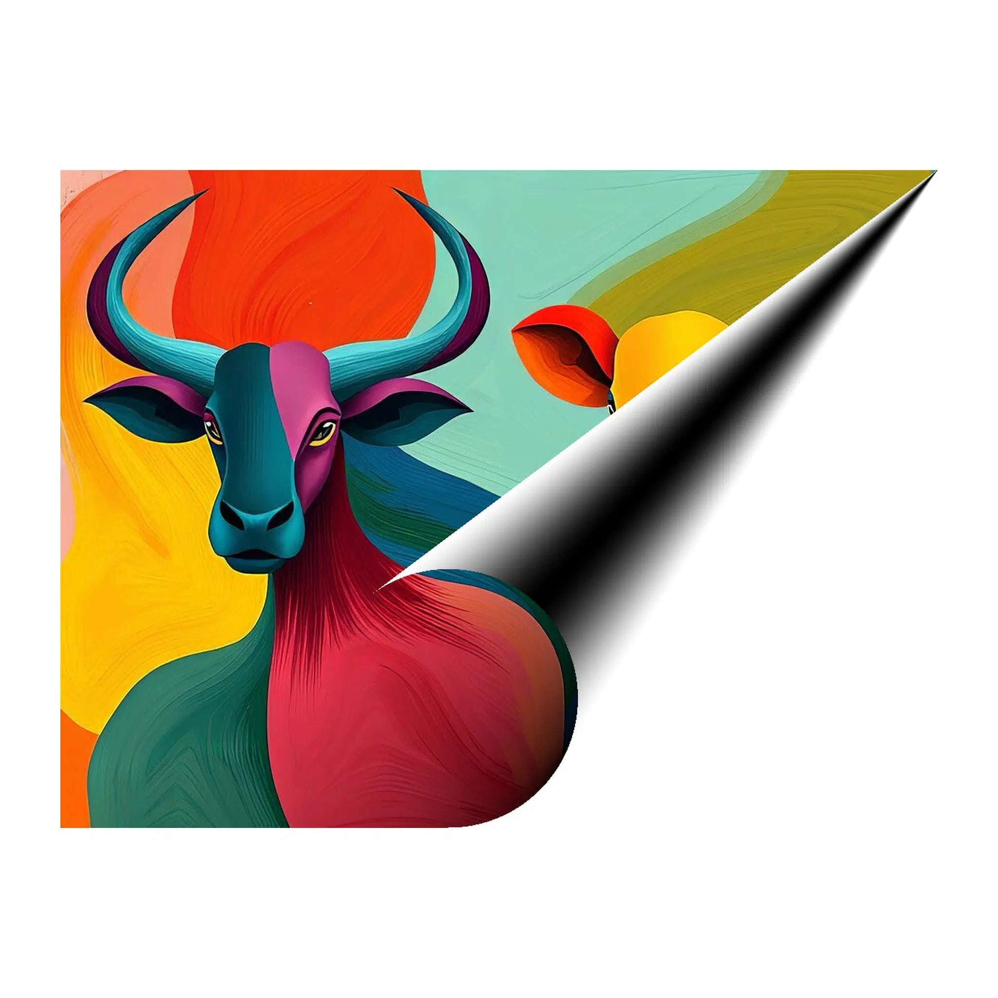 Bull And Cow Giclée Print 43171 Giclée Fine Art Matte Paper Print Visual Wall Art