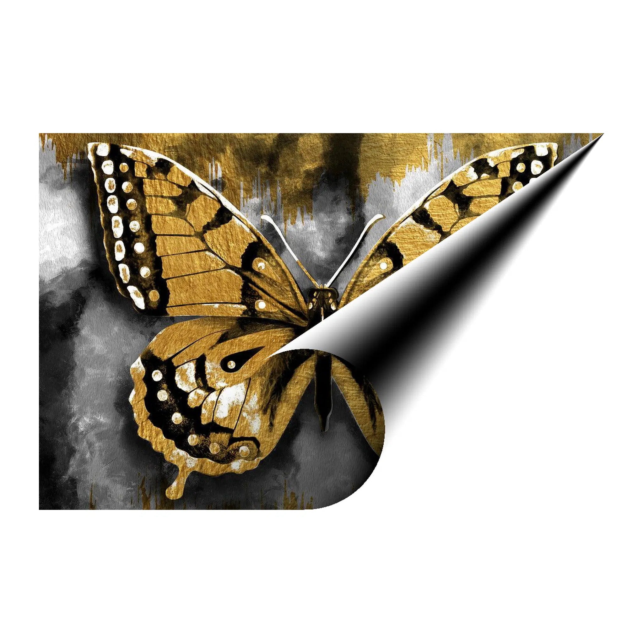 Butterfly Gold Giclée Print 32913 Giclée Rolled Canvas Print Visual Wall Art