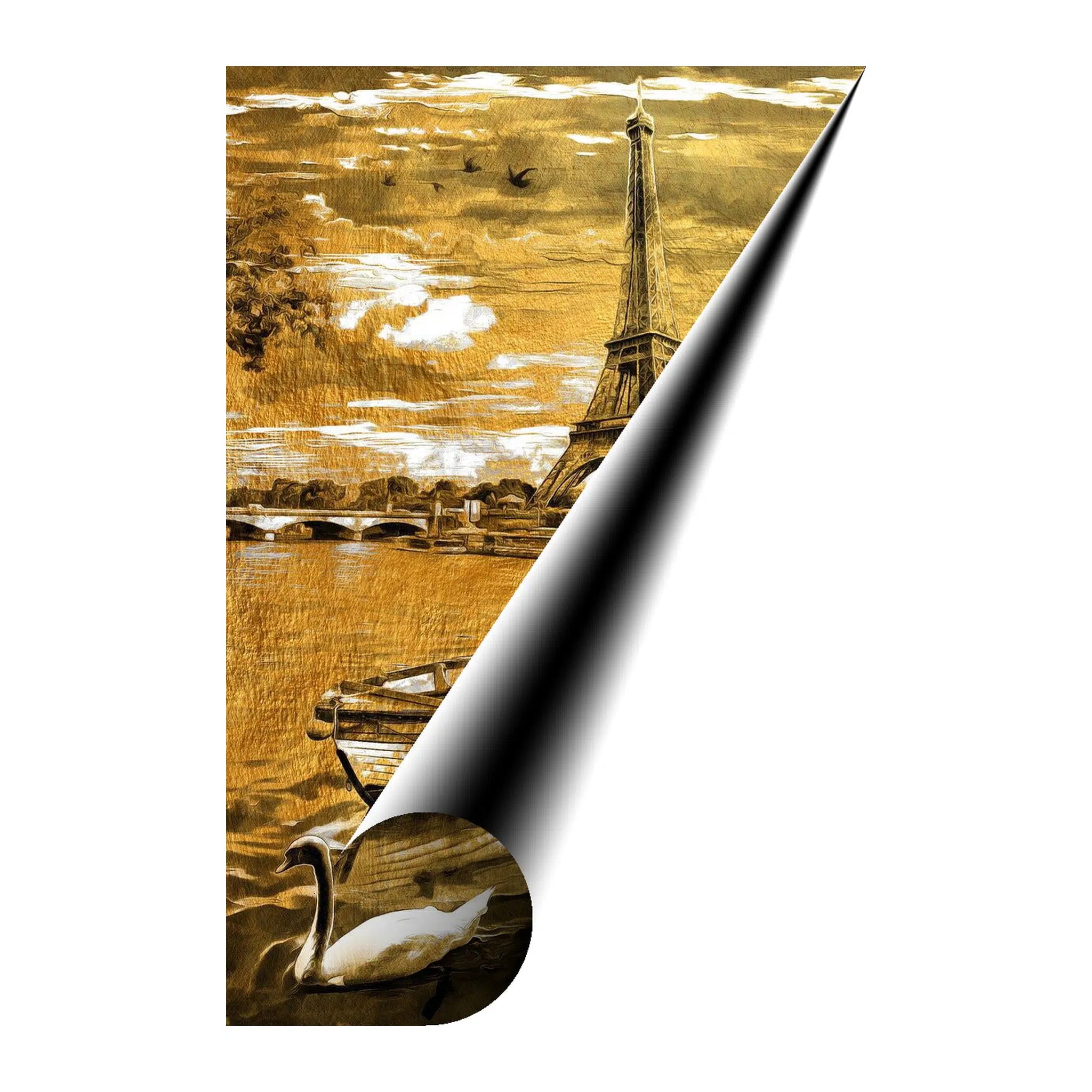 By The River Gold Giclée Print 23904 Giclée Rolled Canvas Print Visual Wall Art