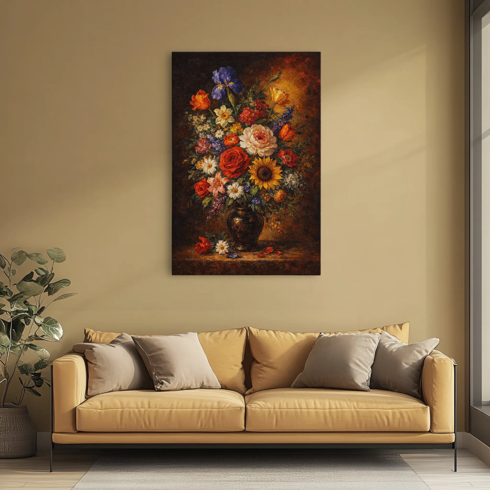 Candlelit Bouquet with Iris Still Life Giclée Print 232000 Visual Wall Art AR2:3V Giclée Print