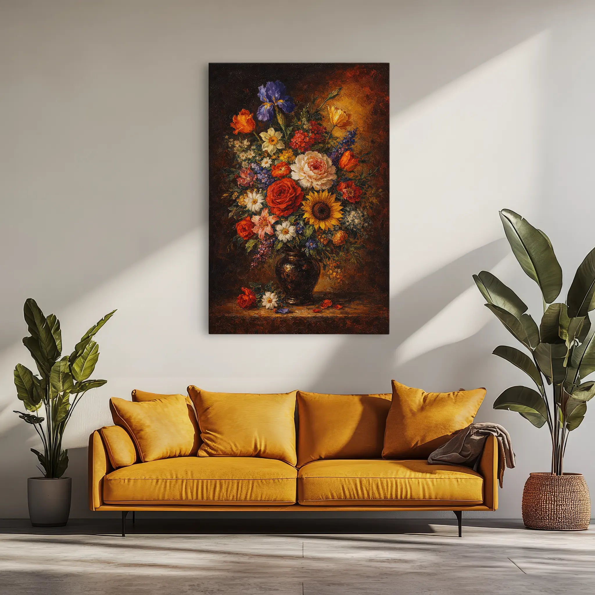 Candlelit Bouquet with Iris Still Life Giclée Print 232000 Visual Wall Art AR2:3V Giclée Print