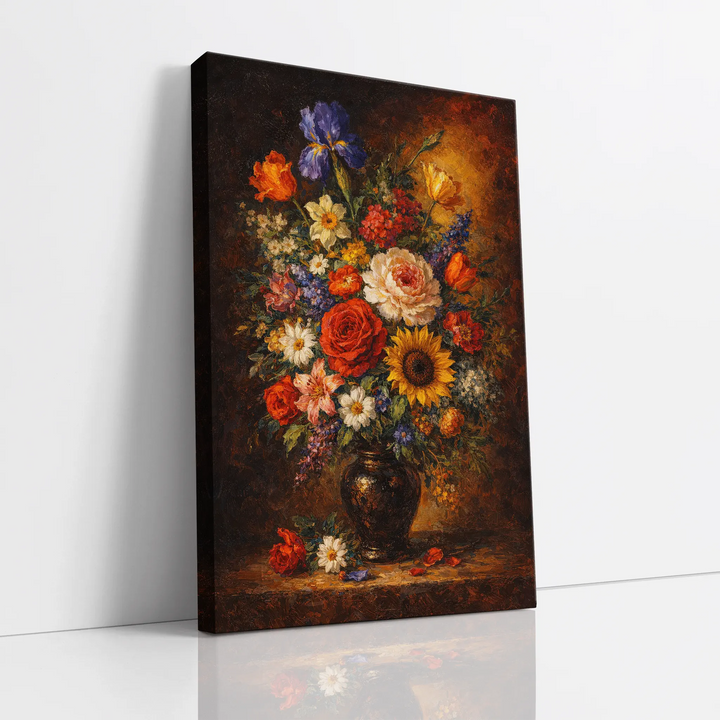 Candlelit Bouquet with Iris Still Life Giclée Print 232000 Visual Wall Art AR2:3V Giclée Print