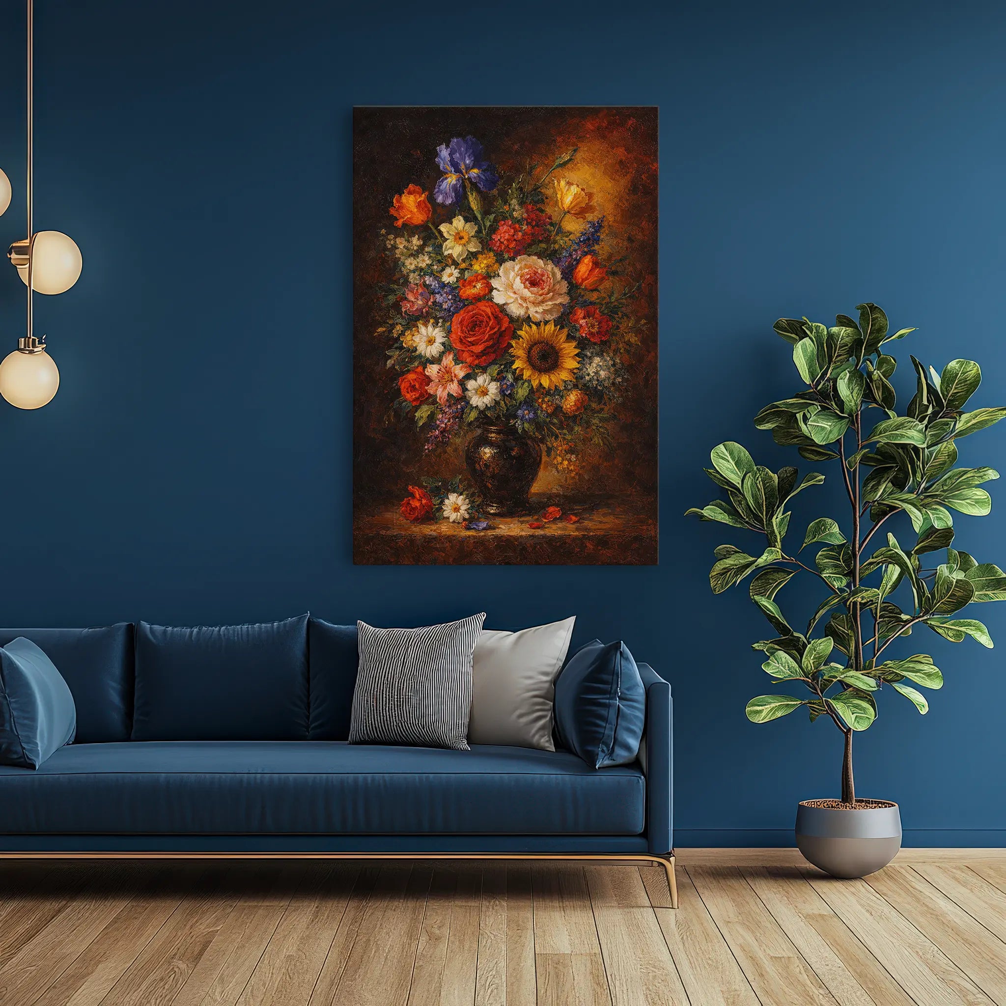 Candlelit Bouquet with Iris Still Life Giclée Print 232000 Visual Wall Art AR2:3V Giclée Print