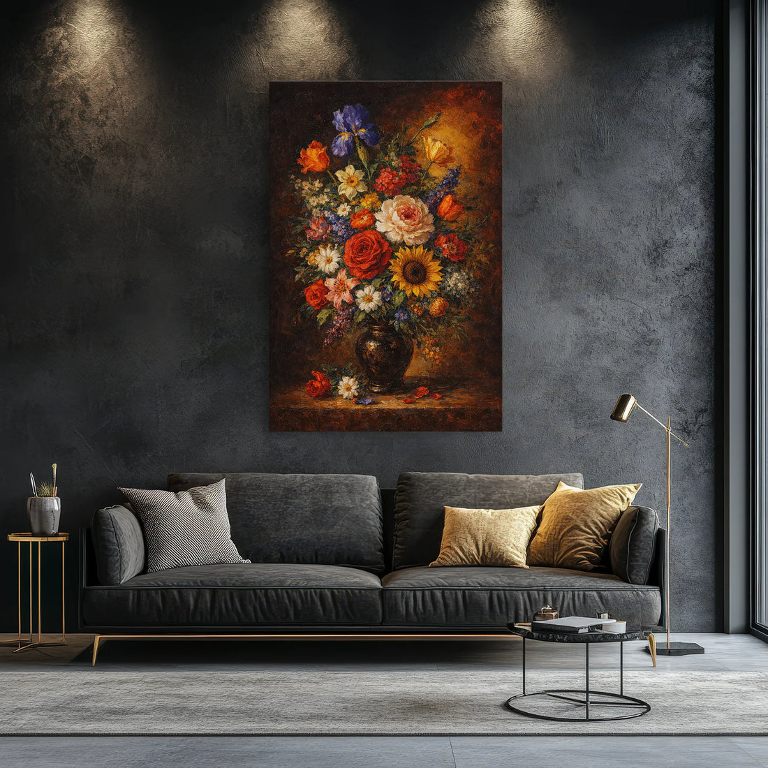 Candlelit Bouquet with Iris Still Life Giclée Print 232000 Visual Wall Art AR2:3V Giclée Print