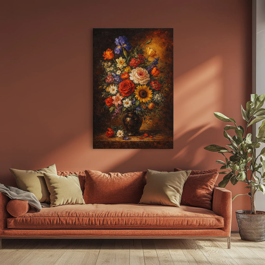 Candlelit Bouquet with Iris Still Life Giclée Print 232000 Visual Wall Art AR2:3V Giclée Print