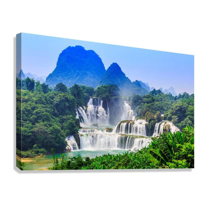 Cascading Waterfall Giclée Print 32608 Giclée Stretched Canvas Print Visual Wall Art