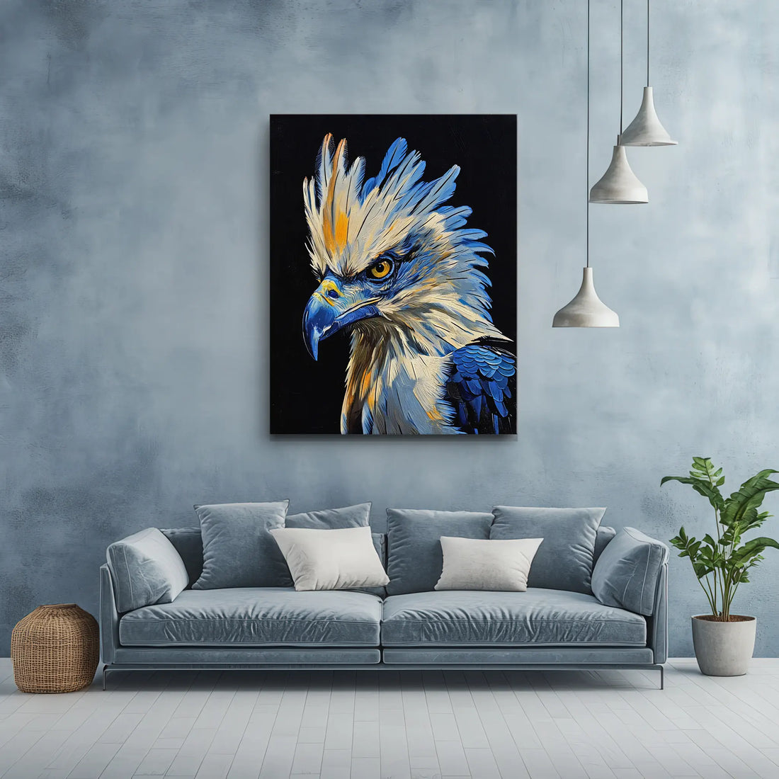 Celestial Guardian Blue Eagle Giclée Print 454609 Visual Wall Art AR3:4V-AR4:5V Giclée Print