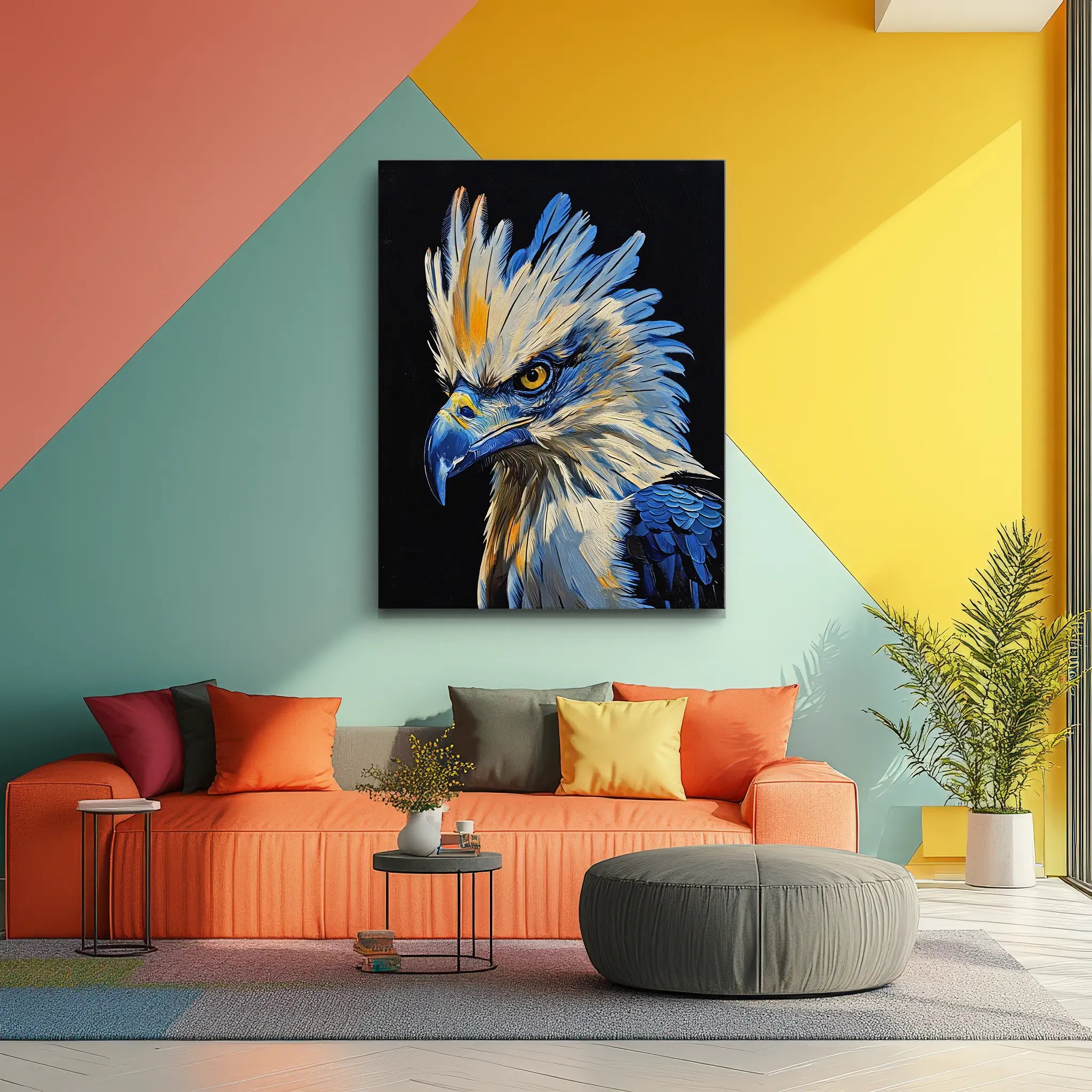 Celestial Guardian Blue Eagle Giclée Print 454609 Visual Wall Art AR3:4V-AR4:5V Giclée Print