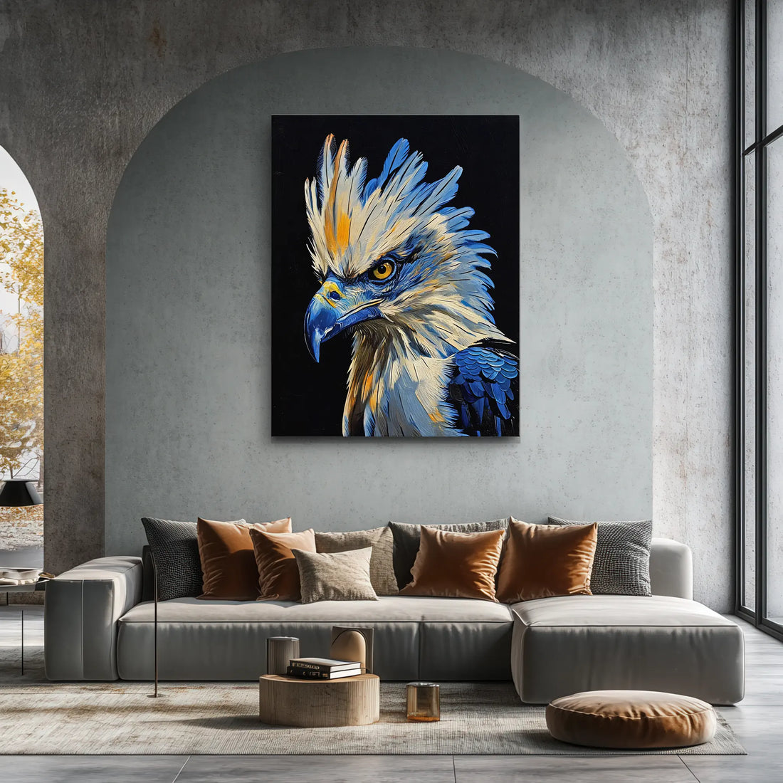 Celestial Guardian Blue Eagle Giclée Print 454609 Visual Wall Art AR3:4V-AR4:5V Giclée Print