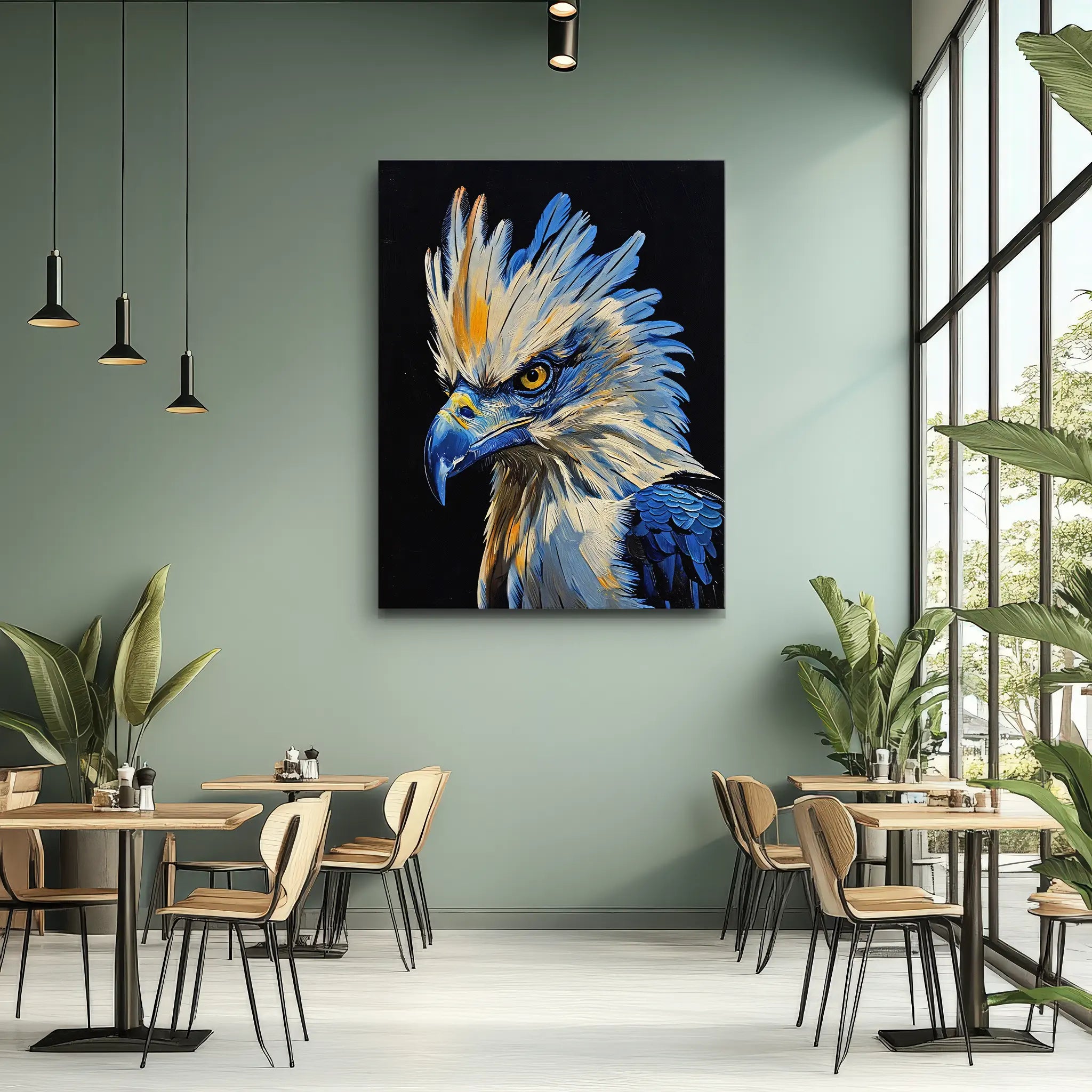 Celestial Guardian Blue Eagle Giclée Print 454609 Visual Wall Art AR3:4V-AR4:5V Giclée Print