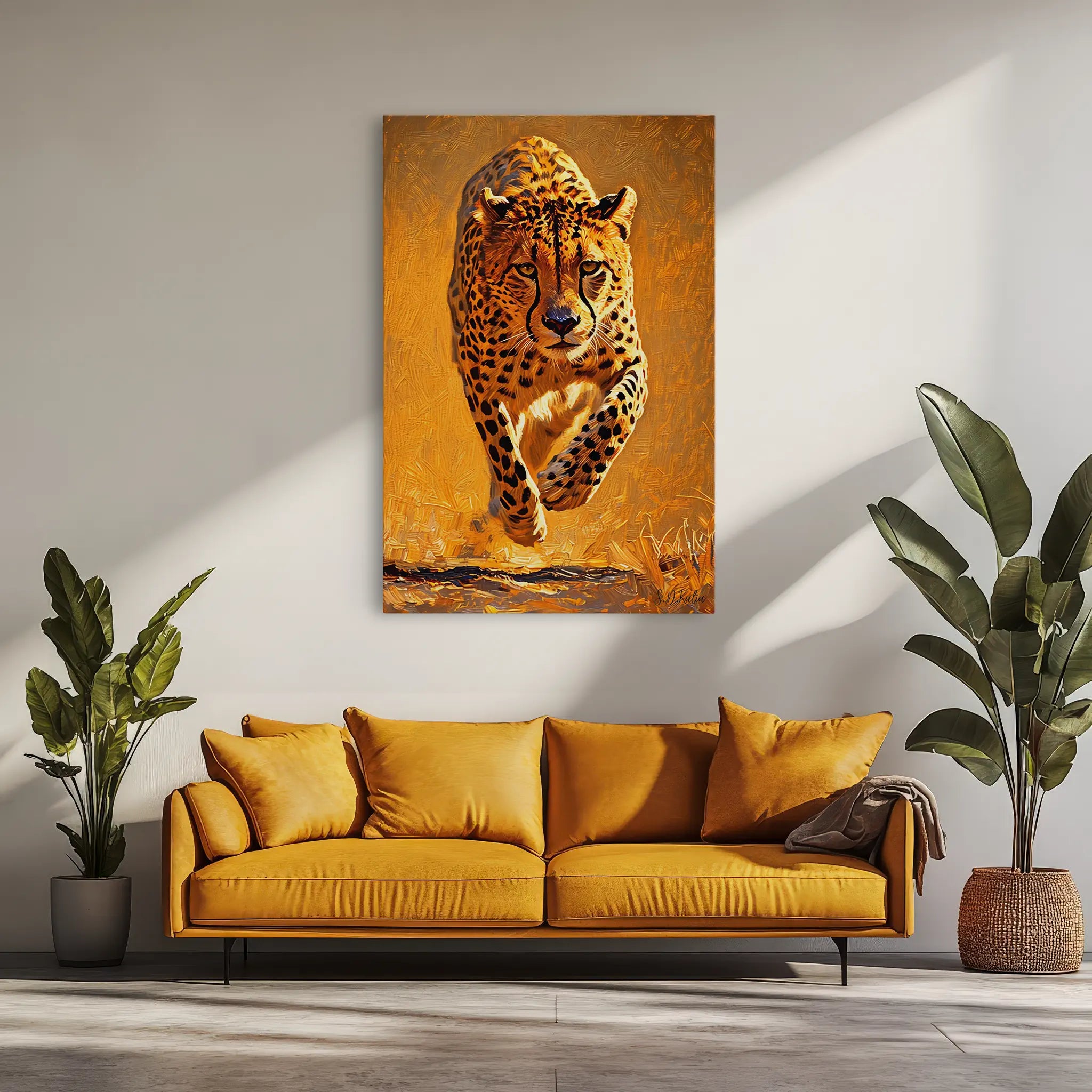 Cheetah in Full Sprint Giclée Print 231009 Visual Wall Art AR2:3V Giclée Print