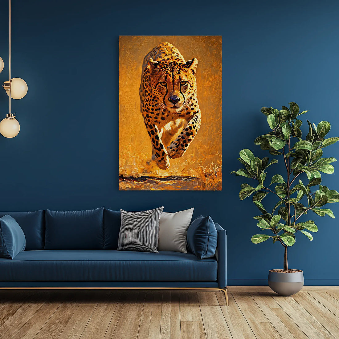 Cheetah in Full Sprint Giclée Print 231009 Visual Wall Art AR2:3V Giclée Print