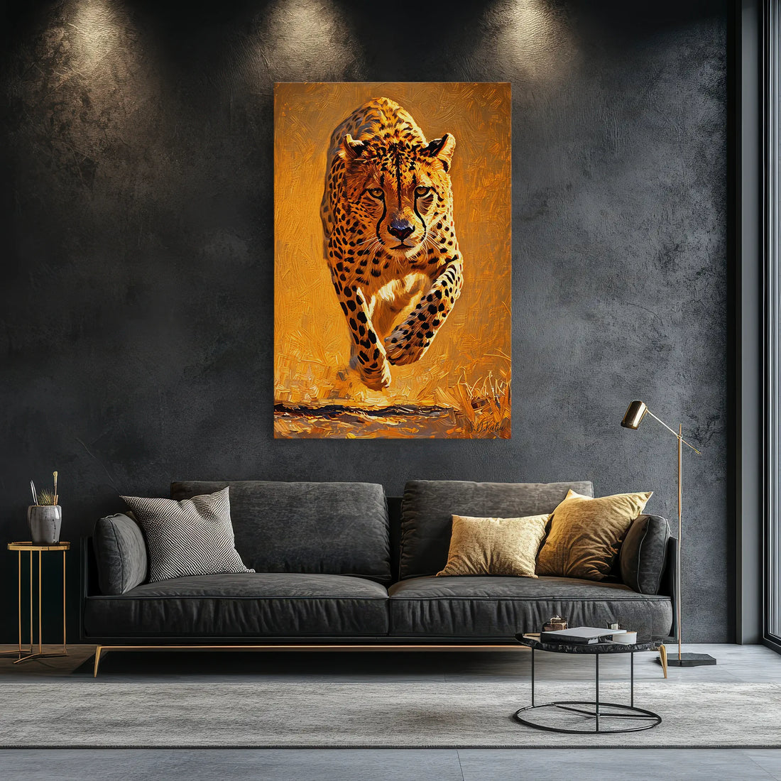 Cheetah in Full Sprint Giclée Print 231009 Visual Wall Art AR2:3V Giclée Print