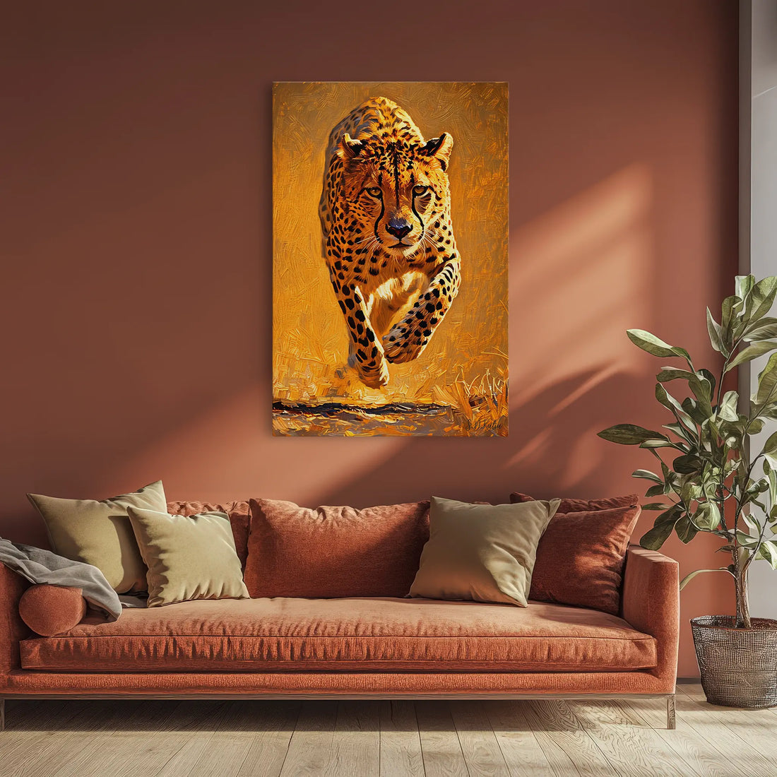 Cheetah in Full Sprint Giclée Print 231009 Visual Wall Art AR2:3V Giclée Print