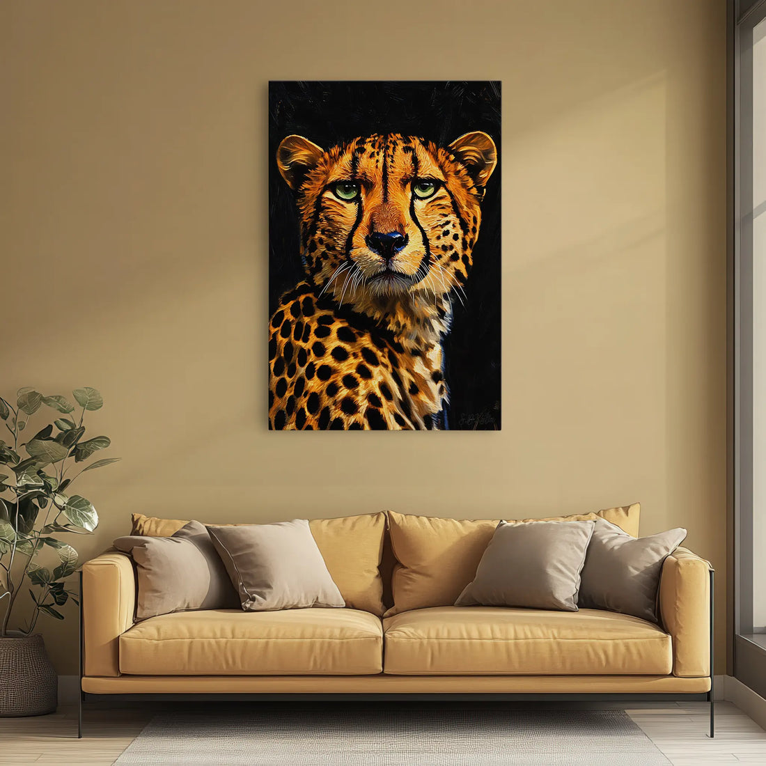 Cheetah in Shadow Giclée Print 231010 Visual Wall Art AR2:3V Giclée Print