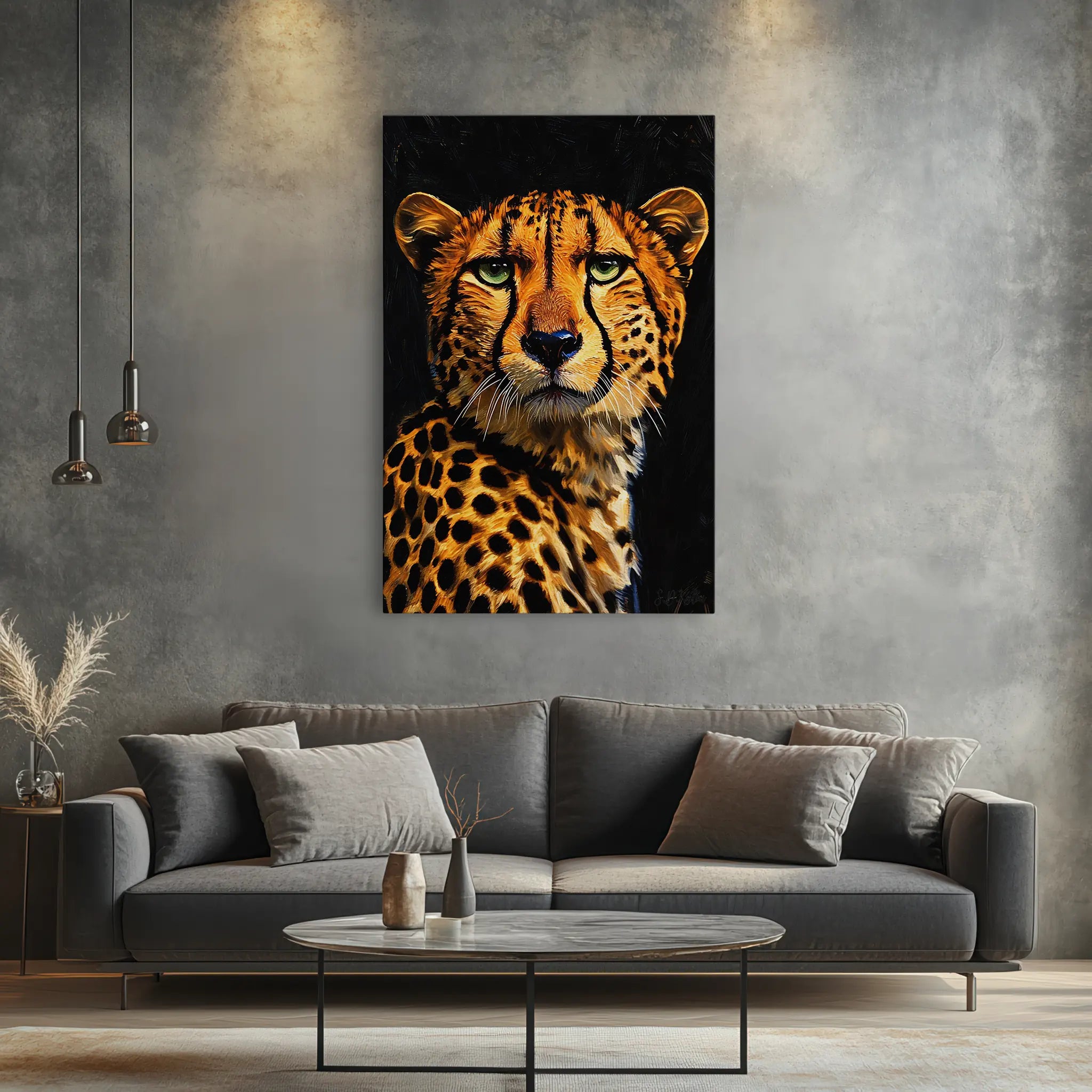 Cheetah in Shadow Giclée Print 231010 Visual Wall Art AR2:3V Giclée Print