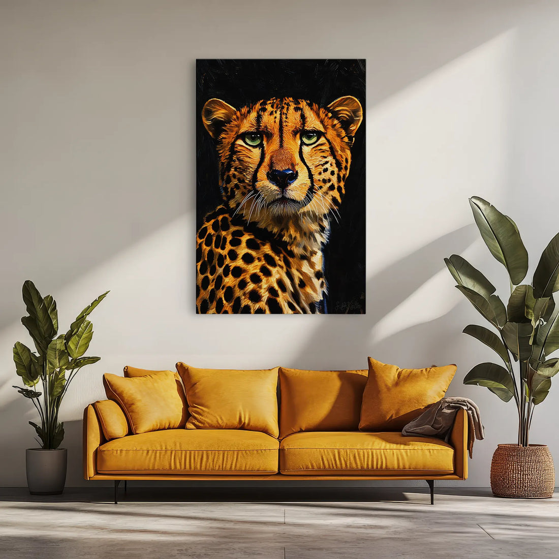 Cheetah in Shadow Giclée Print 231010 Visual Wall Art AR2:3V Giclée Print
