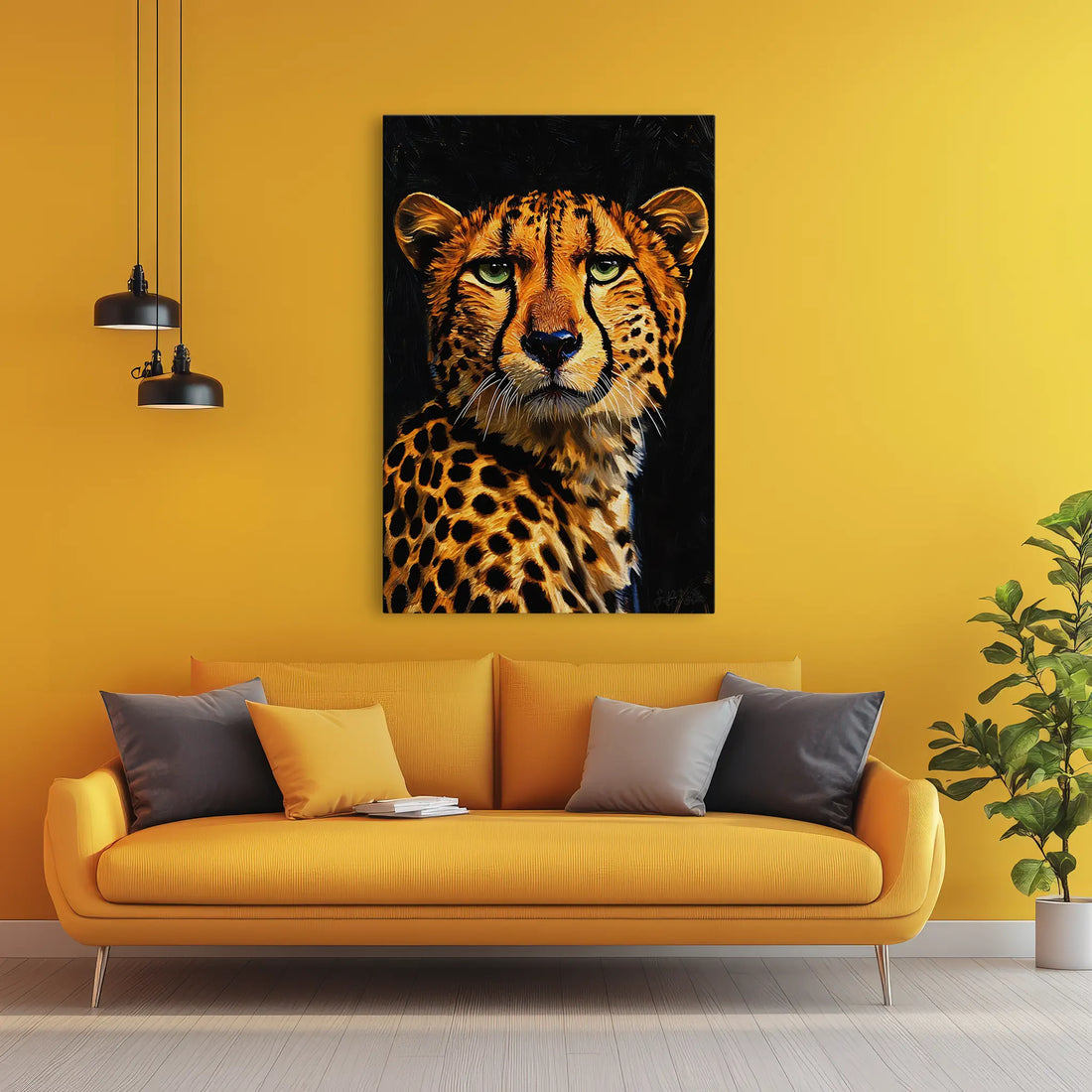 Cheetah in Shadow Giclée Print 231010 Visual Wall Art AR2:3V Giclée Print