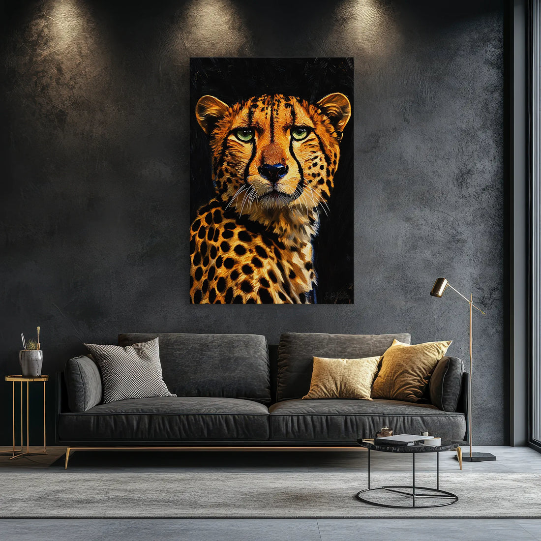Cheetah in Shadow Giclée Print 231010 Visual Wall Art AR2:3V Giclée Print