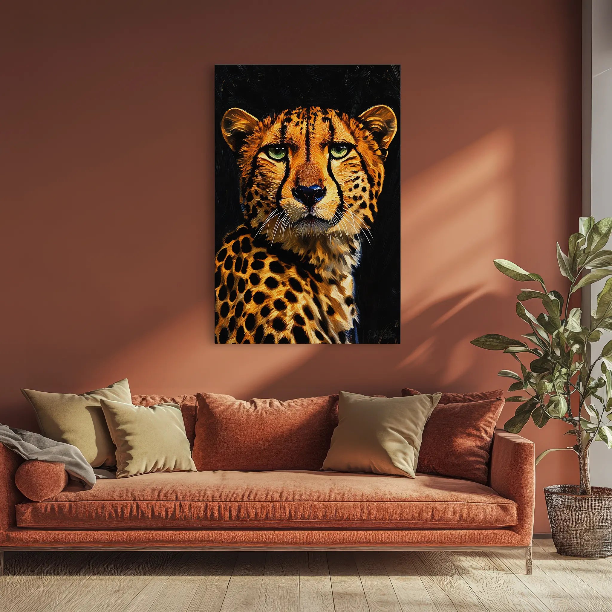 Cheetah in Shadow Giclée Print 231010 Visual Wall Art AR2:3V Giclée Print