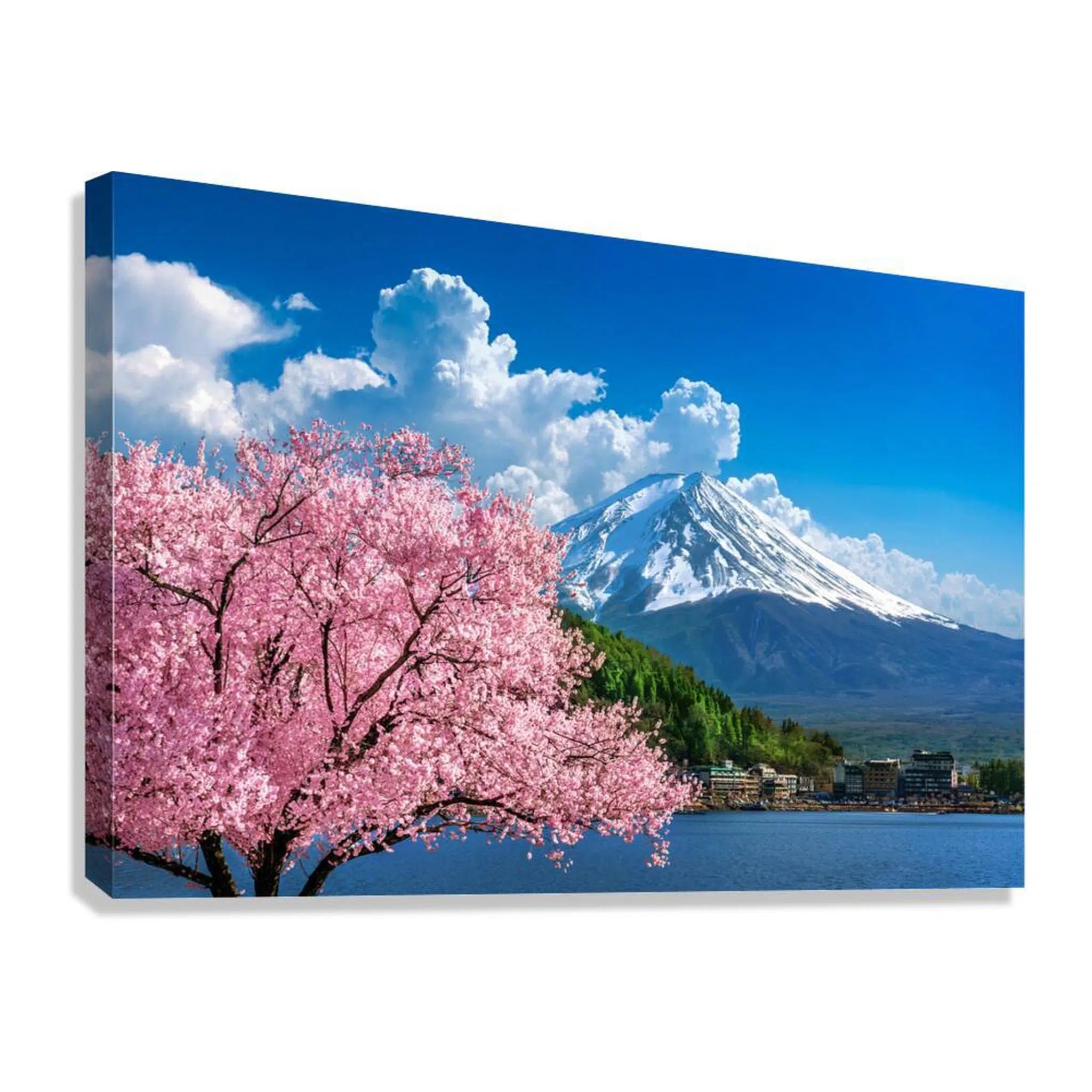 Cherry Blossom Landscape Giclée Print 32662 Giclée Stretched Canvas Print Visual Wall Art