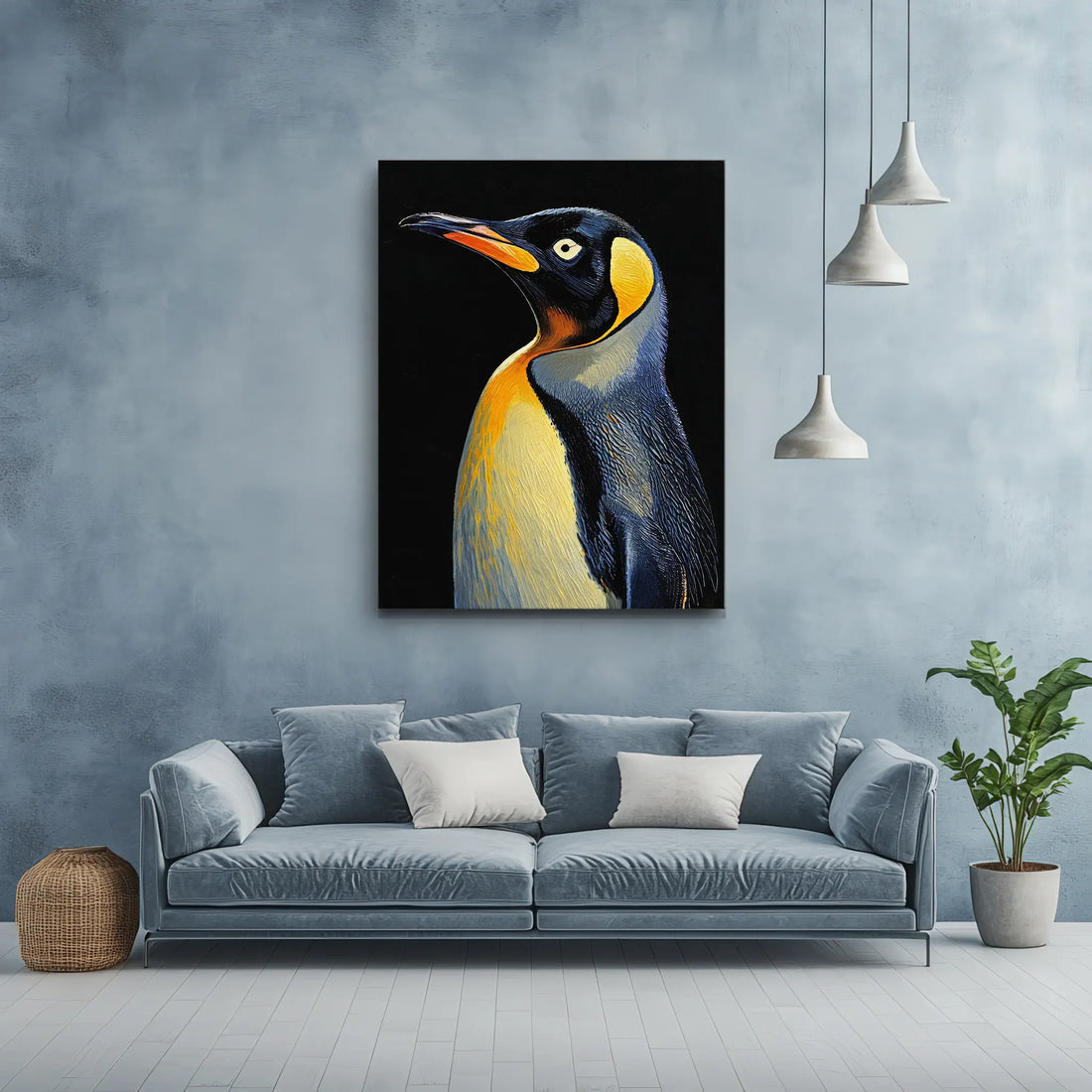 Chilly Charm King Penguin Giclée Print 454612 Visual Wall Art AR3:4V-AR4:5V Giclée Print