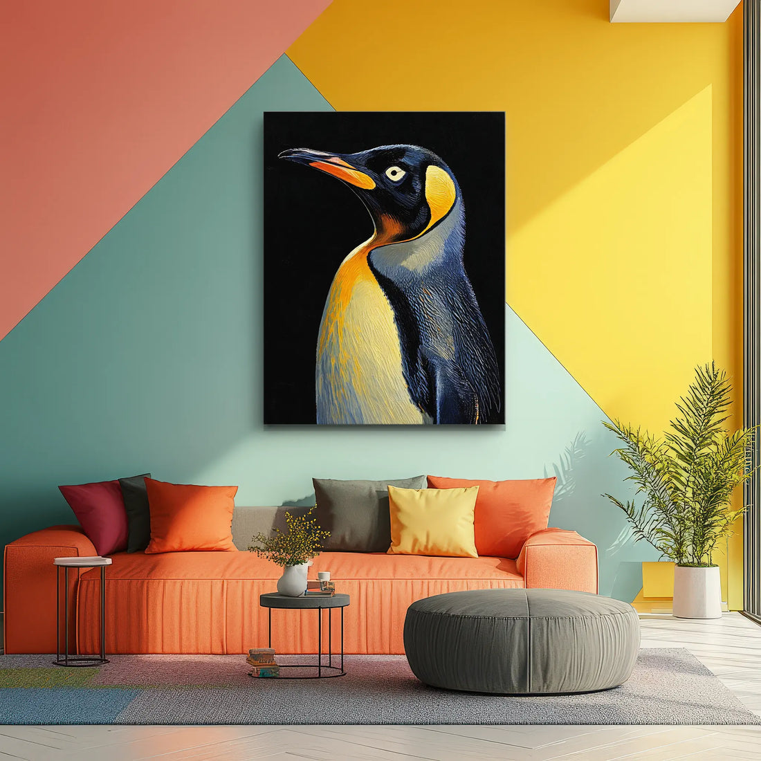 Chilly Charm King Penguin Giclée Print 454612 Visual Wall Art AR3:4V-AR4:5V Giclée Print