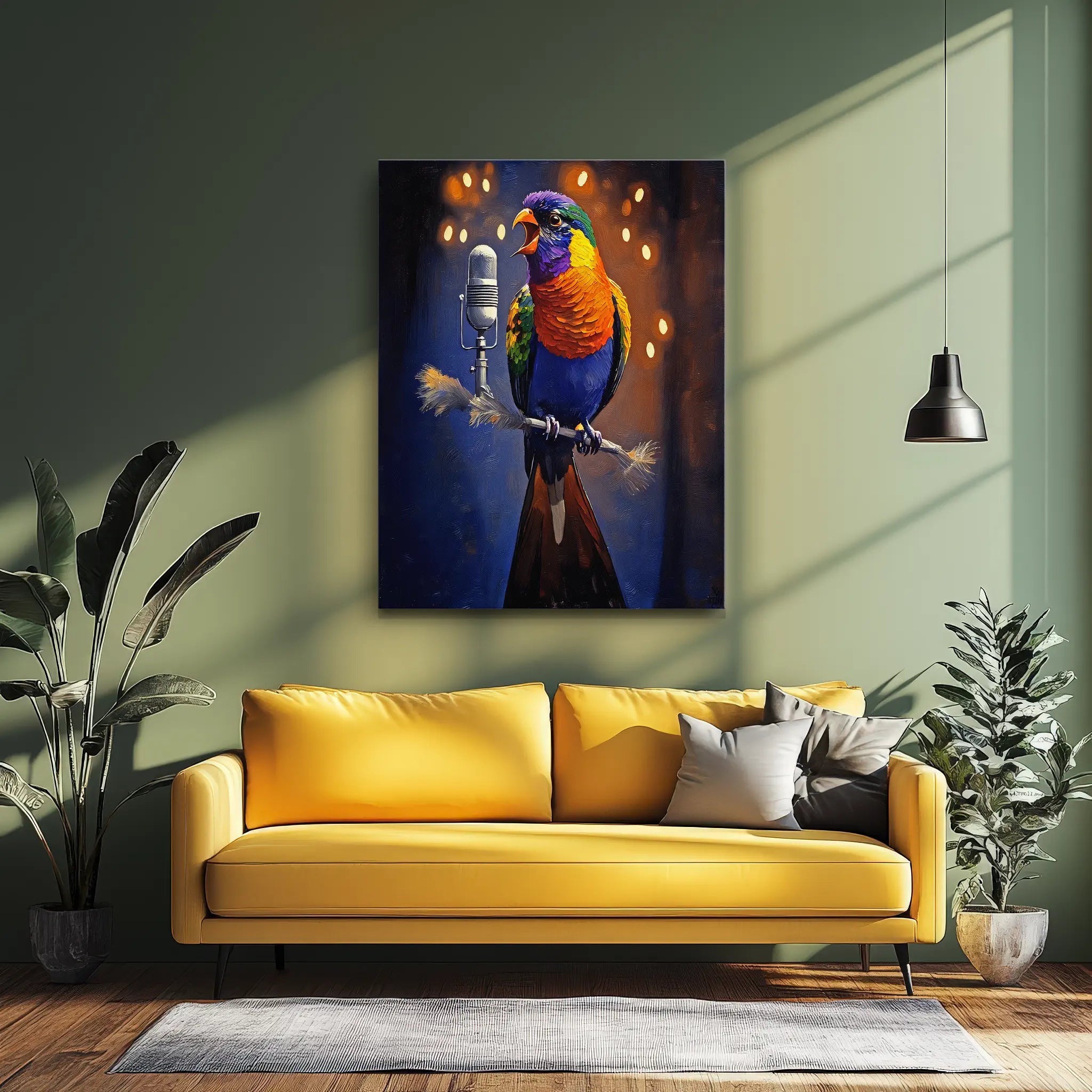 Chorus Of Colors Bird Singing Giclée Print 454006 Visual Wall Art AR3:4V-AR4:5V Giclée Print