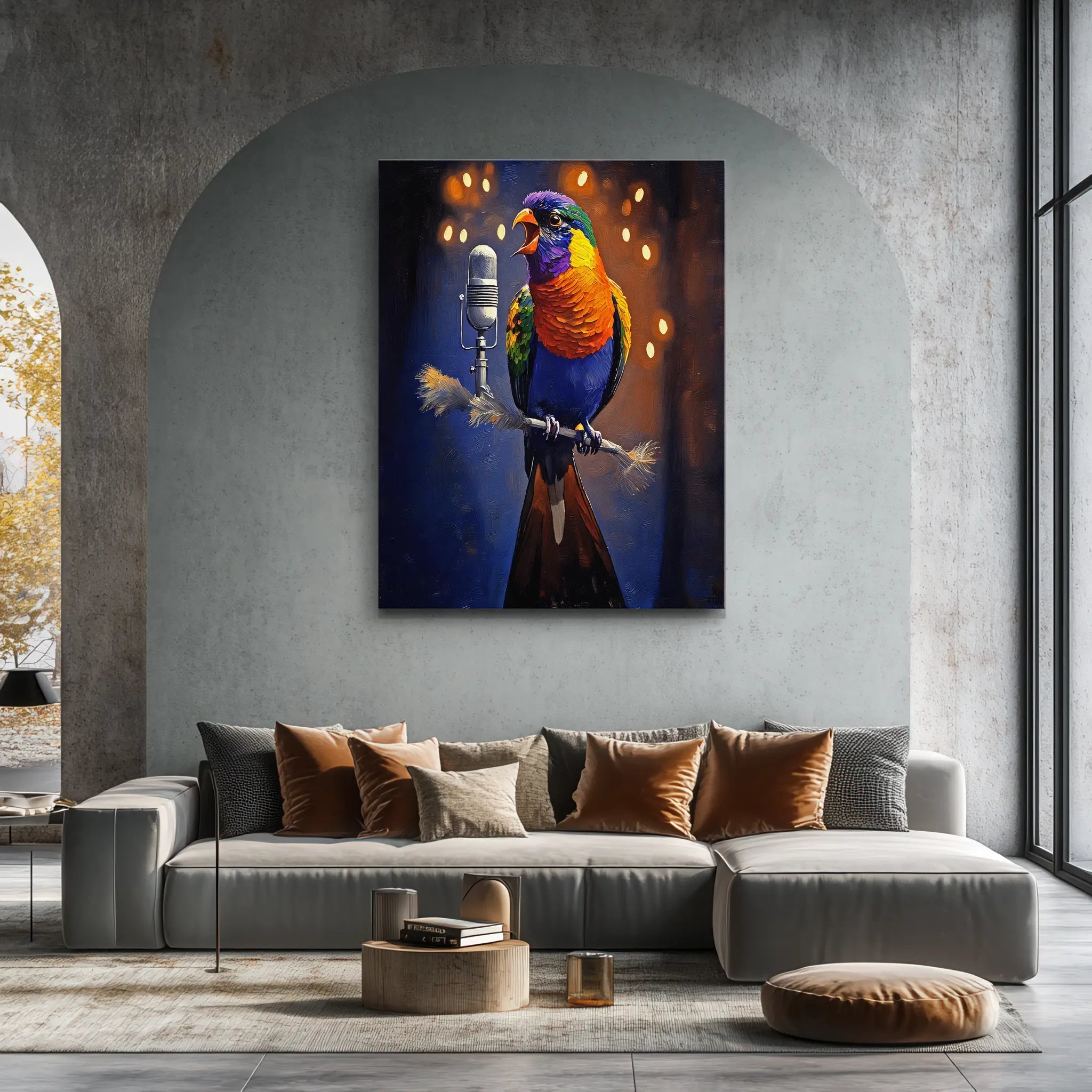 Chorus Of Colors Bird Singing Giclée Print 454006 Visual Wall Art AR3:4V-AR4:5V Giclée Print