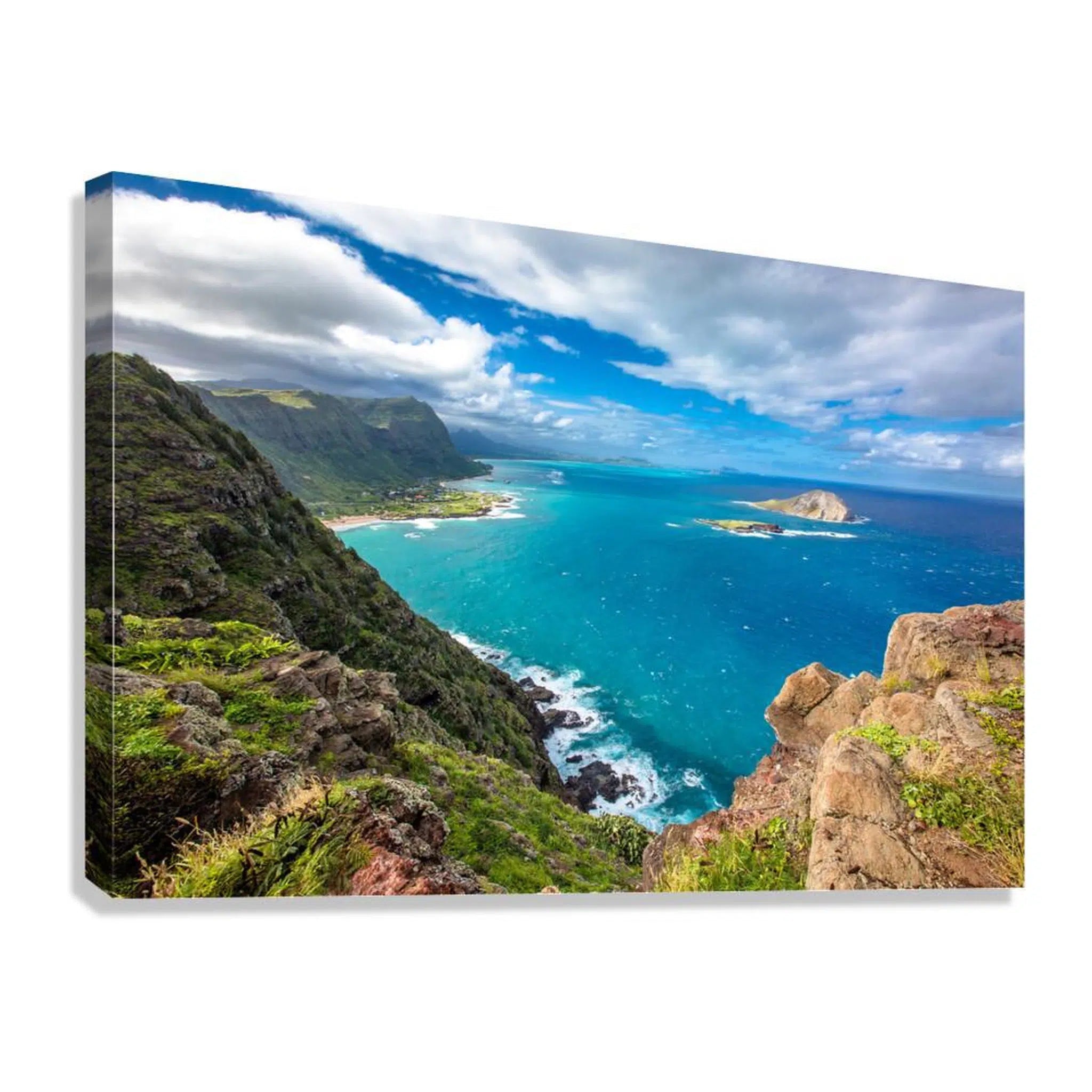 Coastal Cliffside Landscape Giclée Print 32652 Giclée Stretched Canvas Print Visual Wall Art