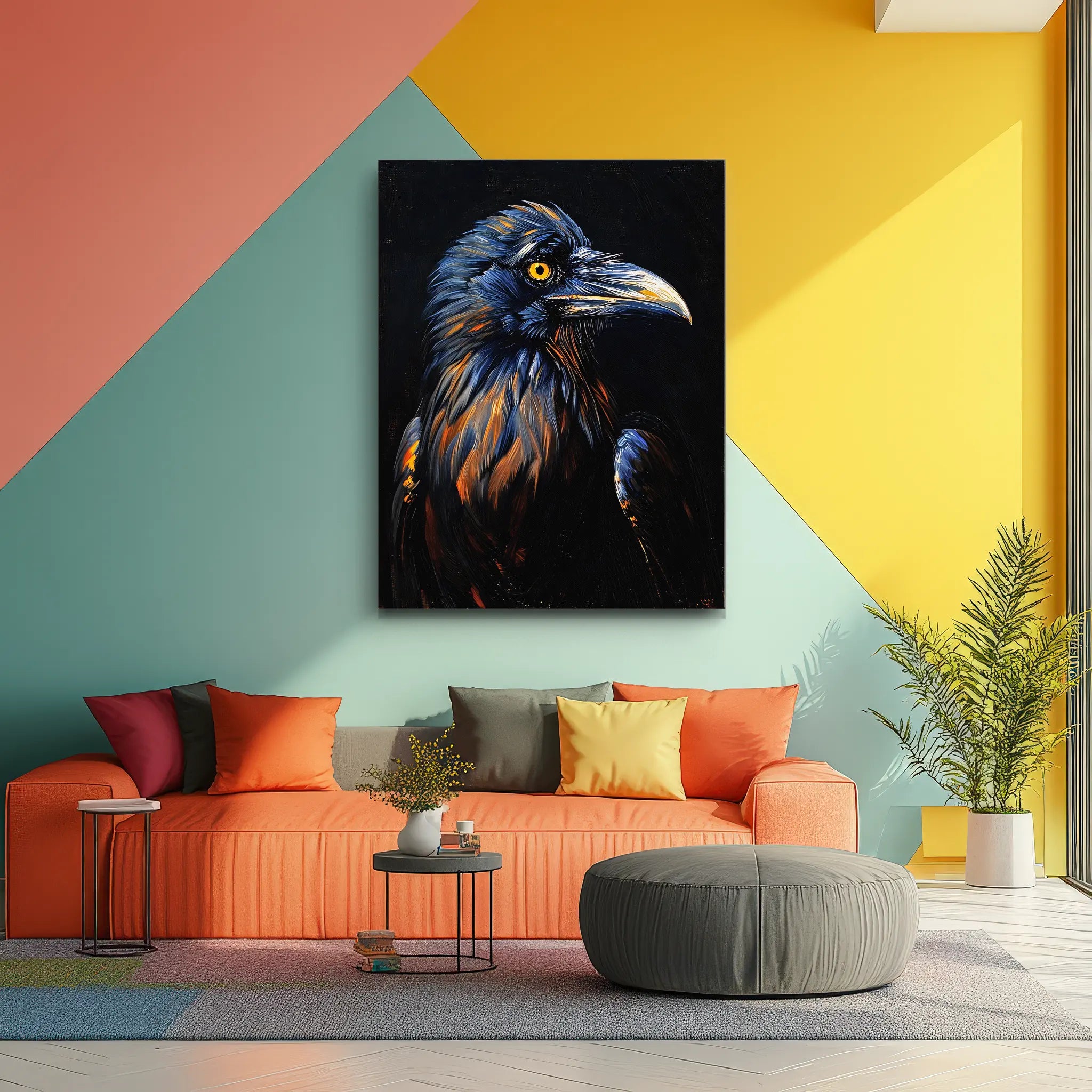 Cobalt Sentinel Raven Giclée Print 454613 Visual Wall Art AR3:4V-AR4:5V Giclée Print