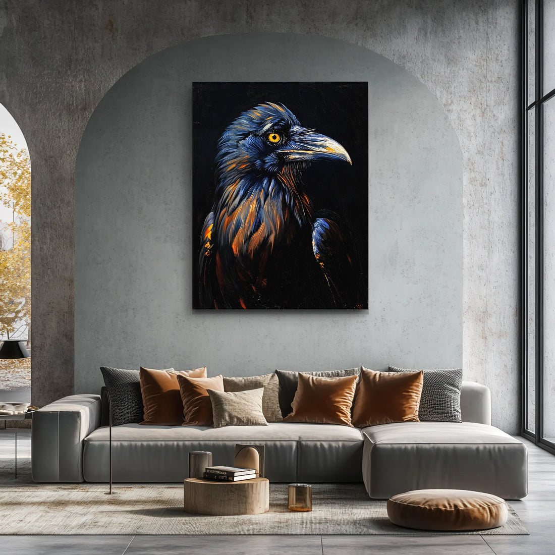Cobalt Sentinel Raven Giclée Print 454613 Visual Wall Art AR3:4V-AR4:5V Giclée Print