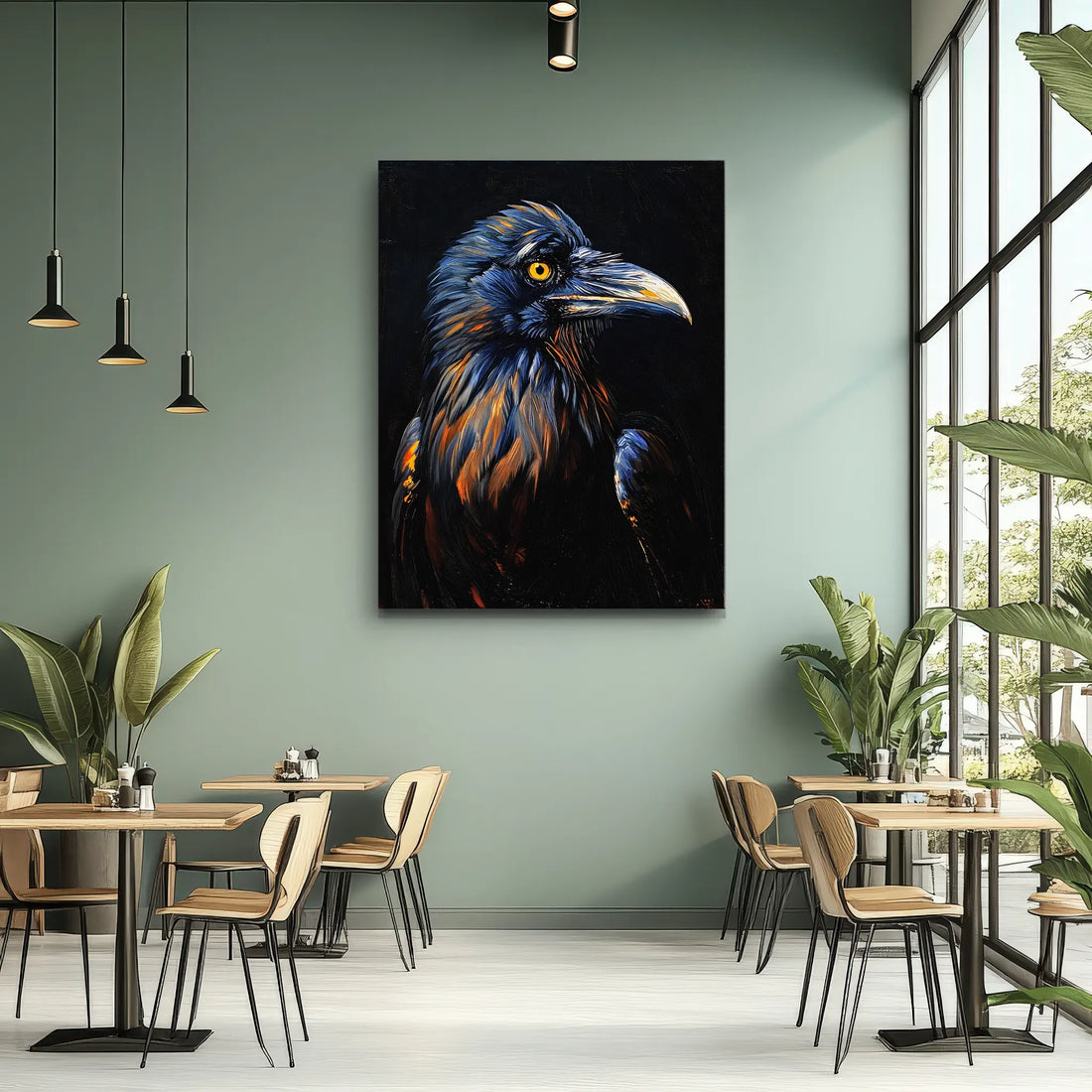 Cobalt Sentinel Raven Giclée Print 454613 Visual Wall Art AR3:4V-AR4:5V Giclée Print