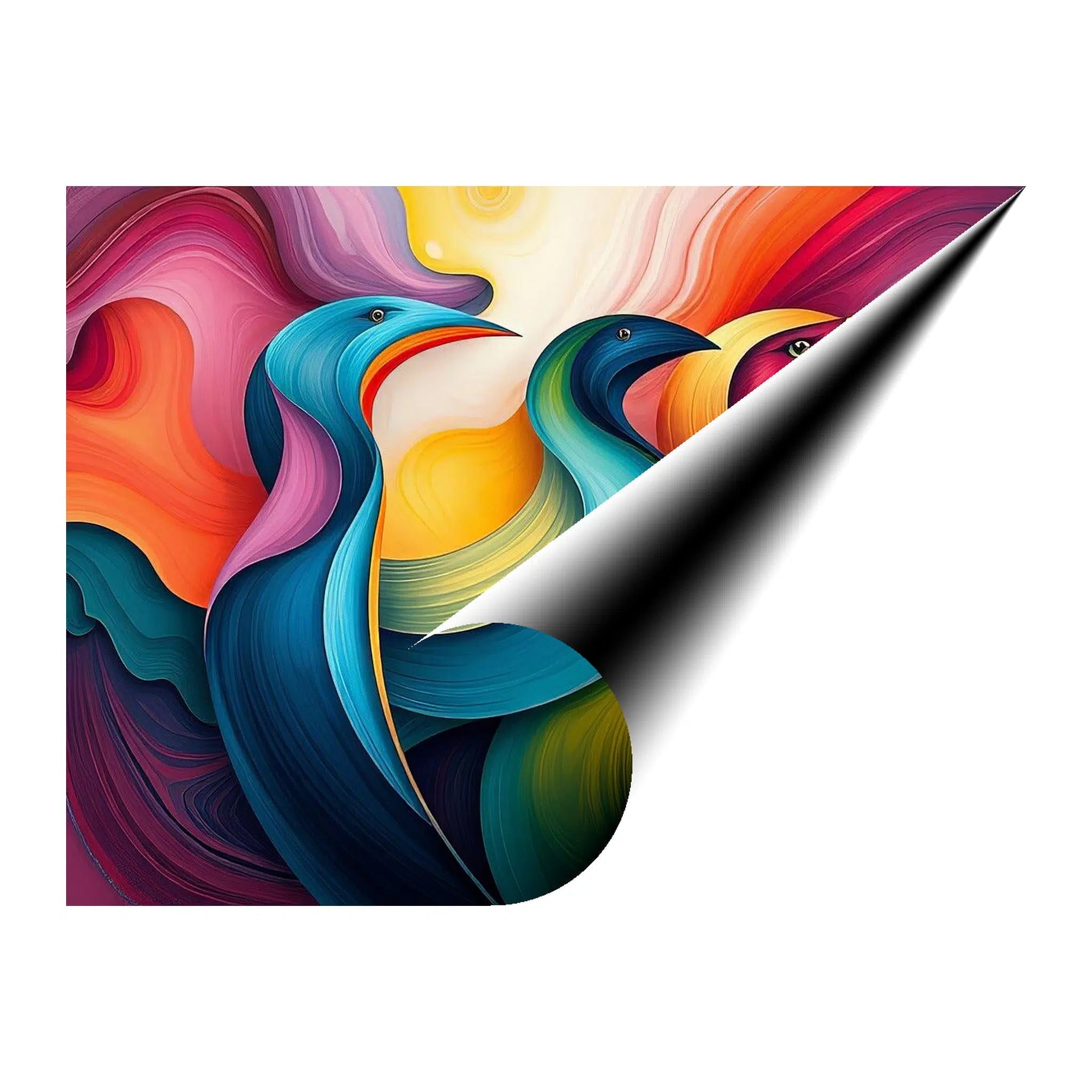 Colorful Birds Giclée Print 43702 Giclée Fine Art Matte Paper Print Visual Wall Art