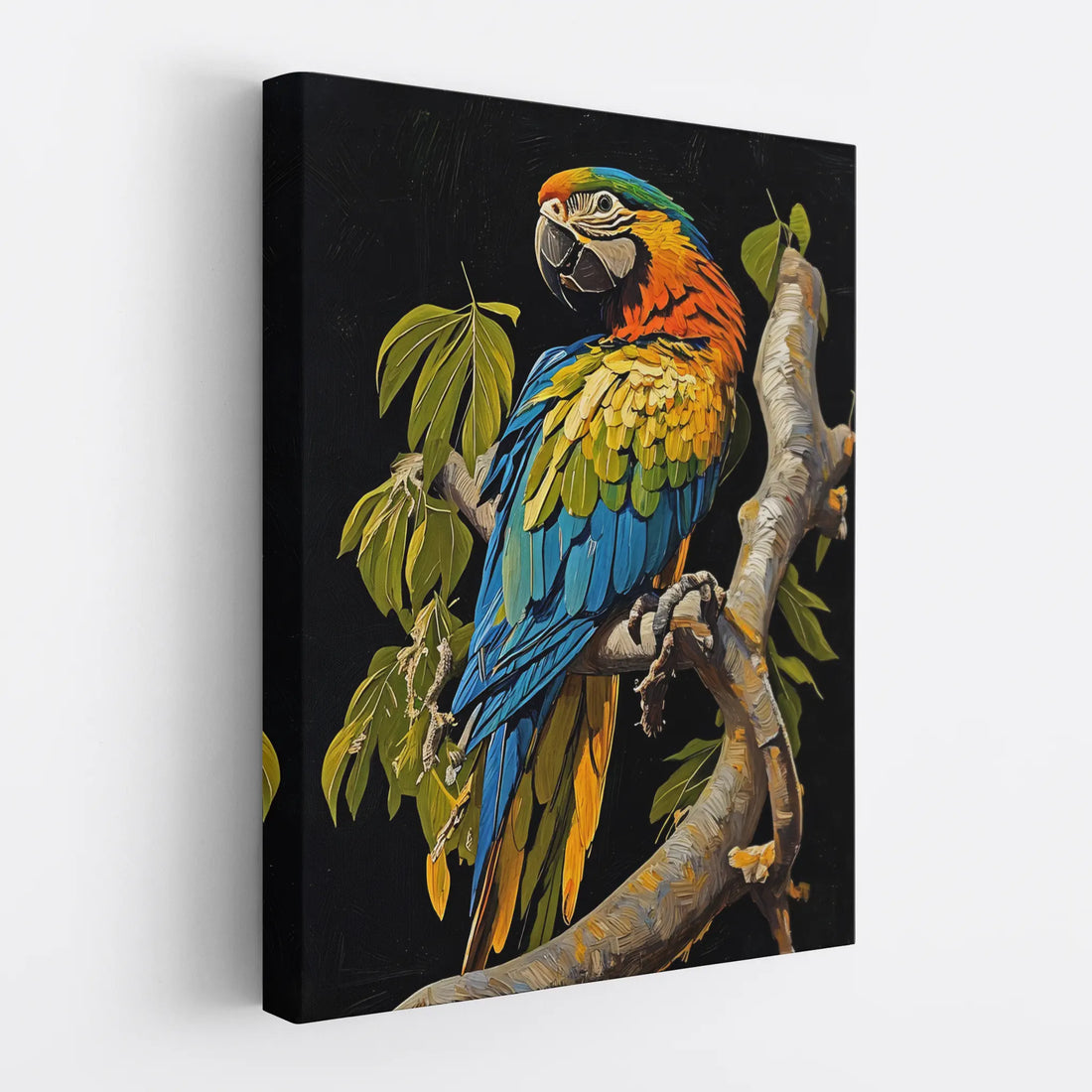 Colorful Parrot On Branch Giclée Print 454008 Visual Wall Art AR3:4V-AR4:5V Giclée Print